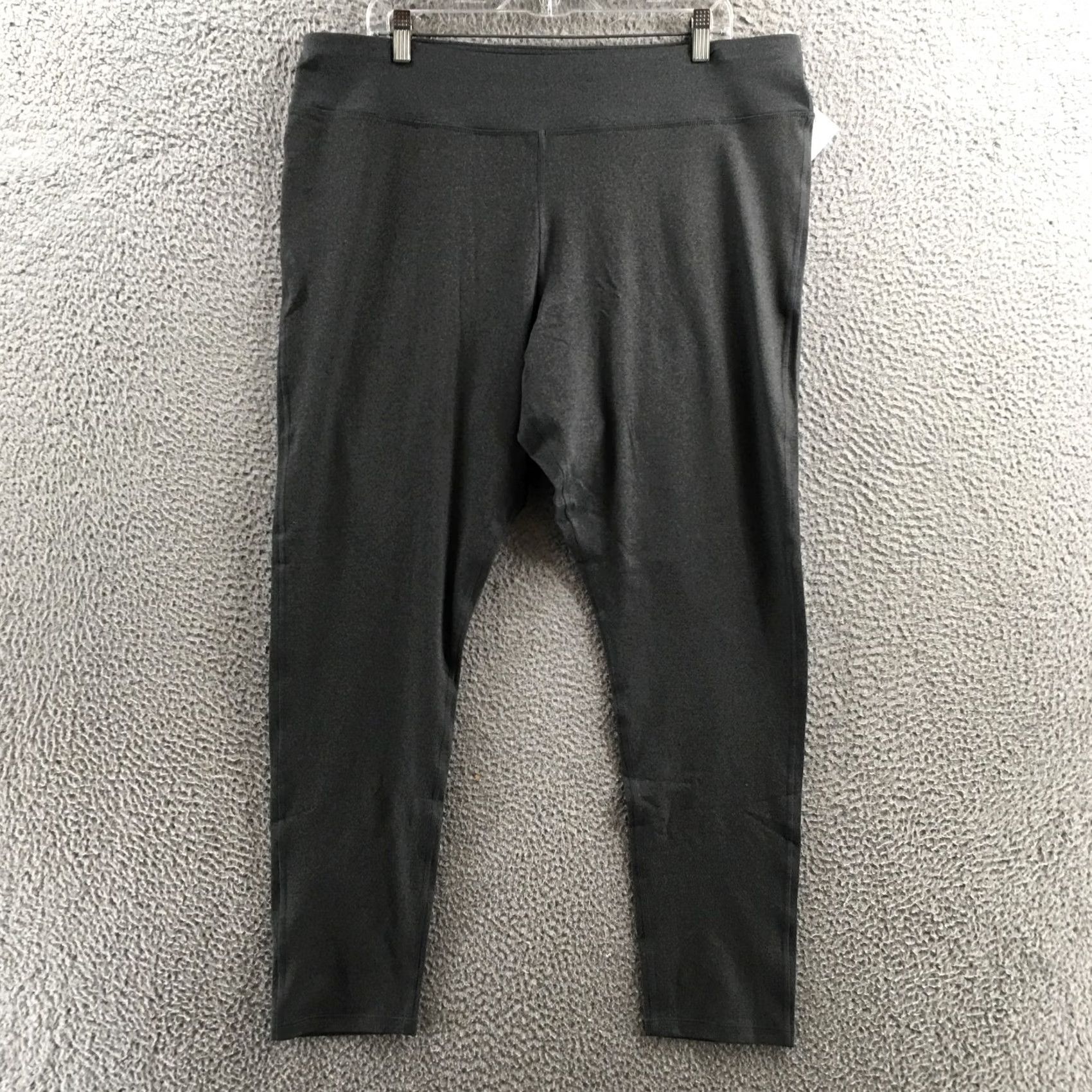 Vintage Just My Size Hanes Leggings Womens 3X Gray Activewear Pull On Elastic Waist NEW Size 40" / US 18 - 2 Thumbnail
