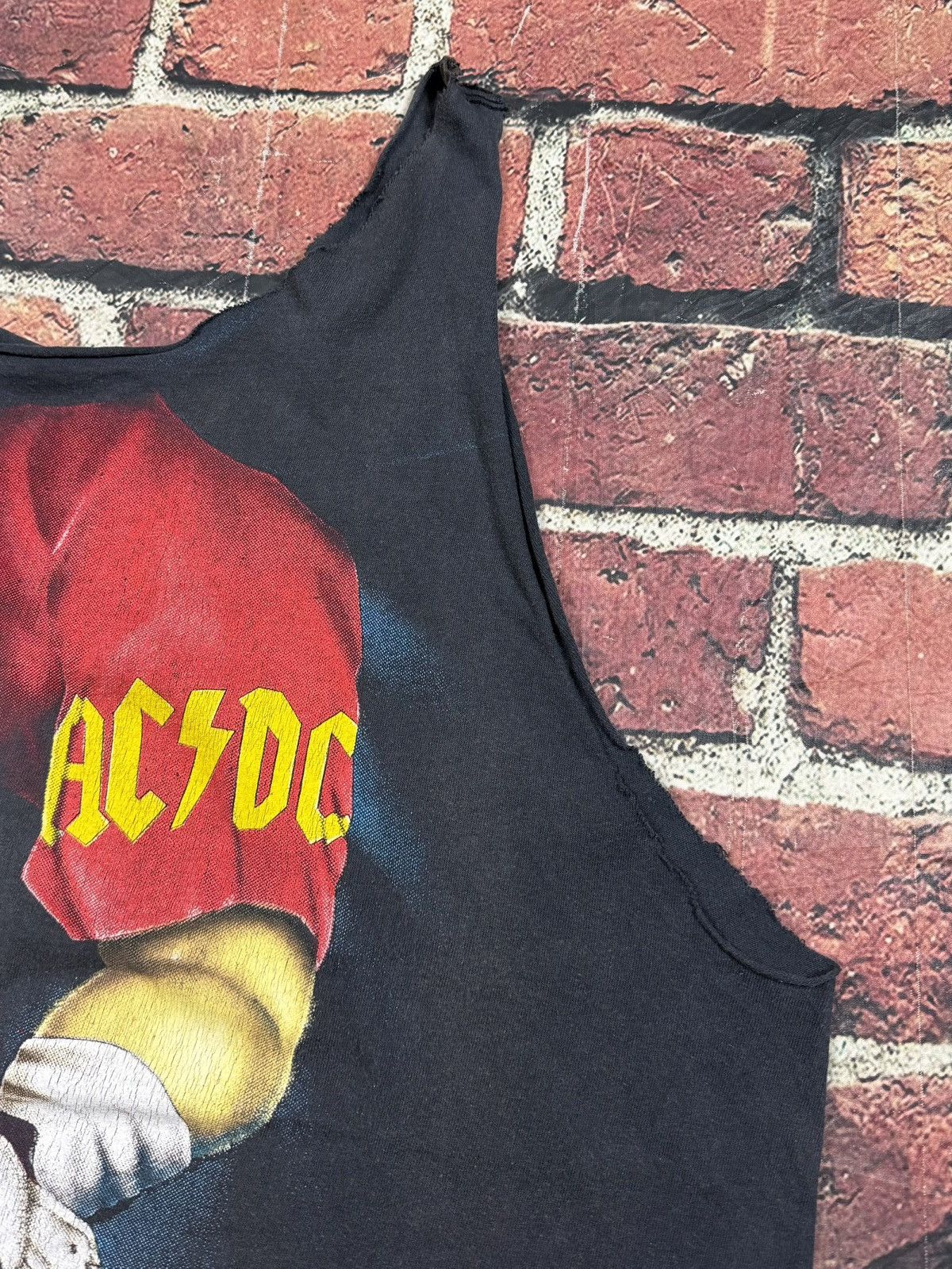 Brockum Vintage ACDC 90s Ballbreaker Band Tee Chopped Sleeves Size US XL / EU 56 / 4 - 8 Thumbnail