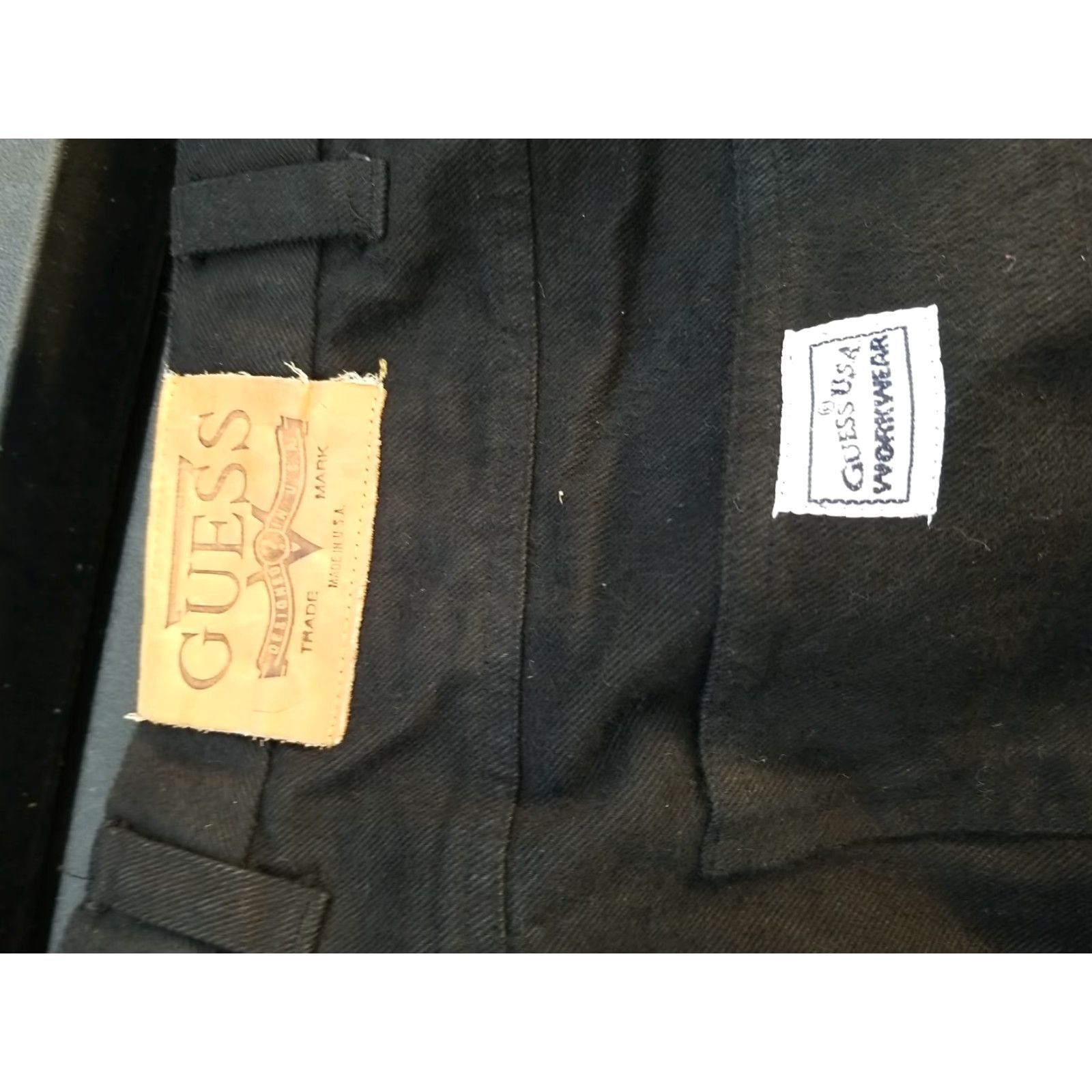 Guess VINTAGE GUESS Jeans Workwear BLACK DENIM CARPENTER USA MADE Mens Size 36 34x34 Relaxed Wide-Leg Jeans Size US 36 / EU 52 - 7 Thumbnail