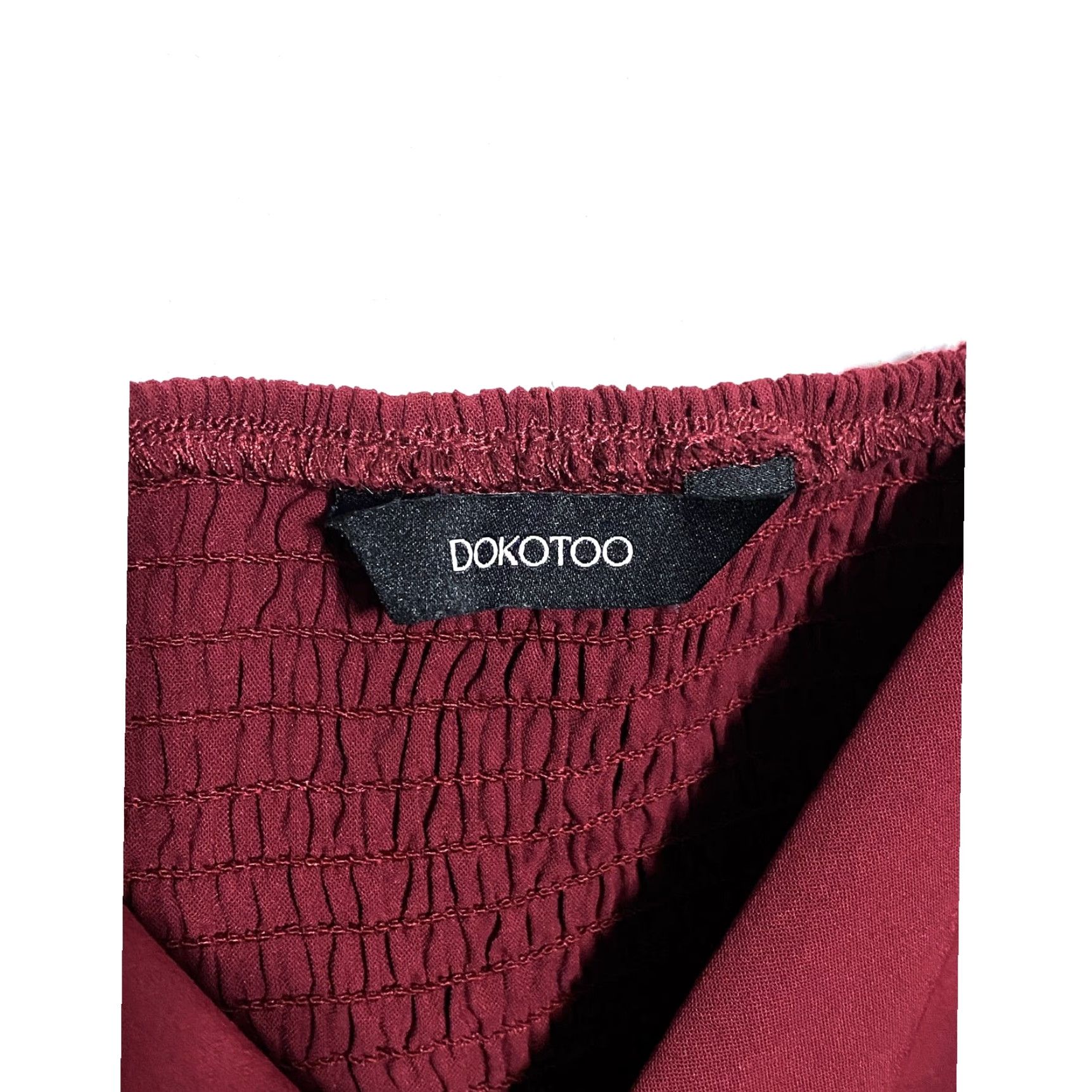 Vintage Dokotoo Red Faux Wrap Dress XL Dress Womens XXL Short Sleeve V-Neck Holiday, Special Occasion, Wedding, Romantic, A-Line, Polyester, Knee Length, Red Size XL / US 12-14 / IT 48-50 - 6 Thumbnail