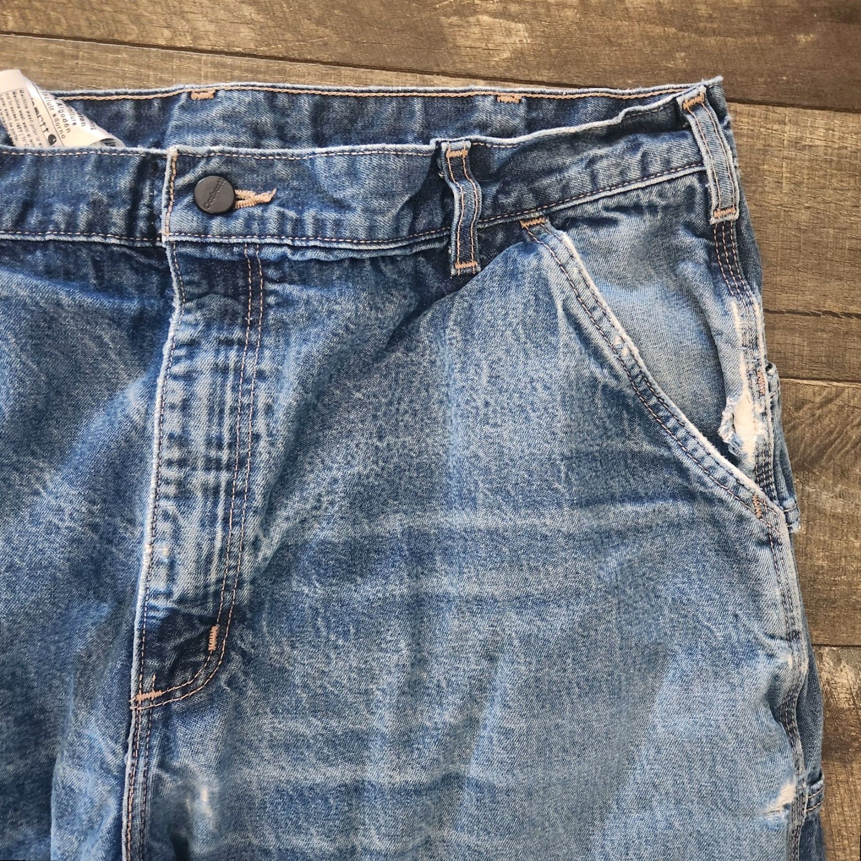 Carhartt Carhartt FR Jeans Mens 38x32 Carpenter Blue Cat 2 2112 Distressed Denim Straight Jeans Mens Blue Cat 2 2112 FR Denim Distressed Denim Size US 38 / EU 54 - 7 Thumbnail