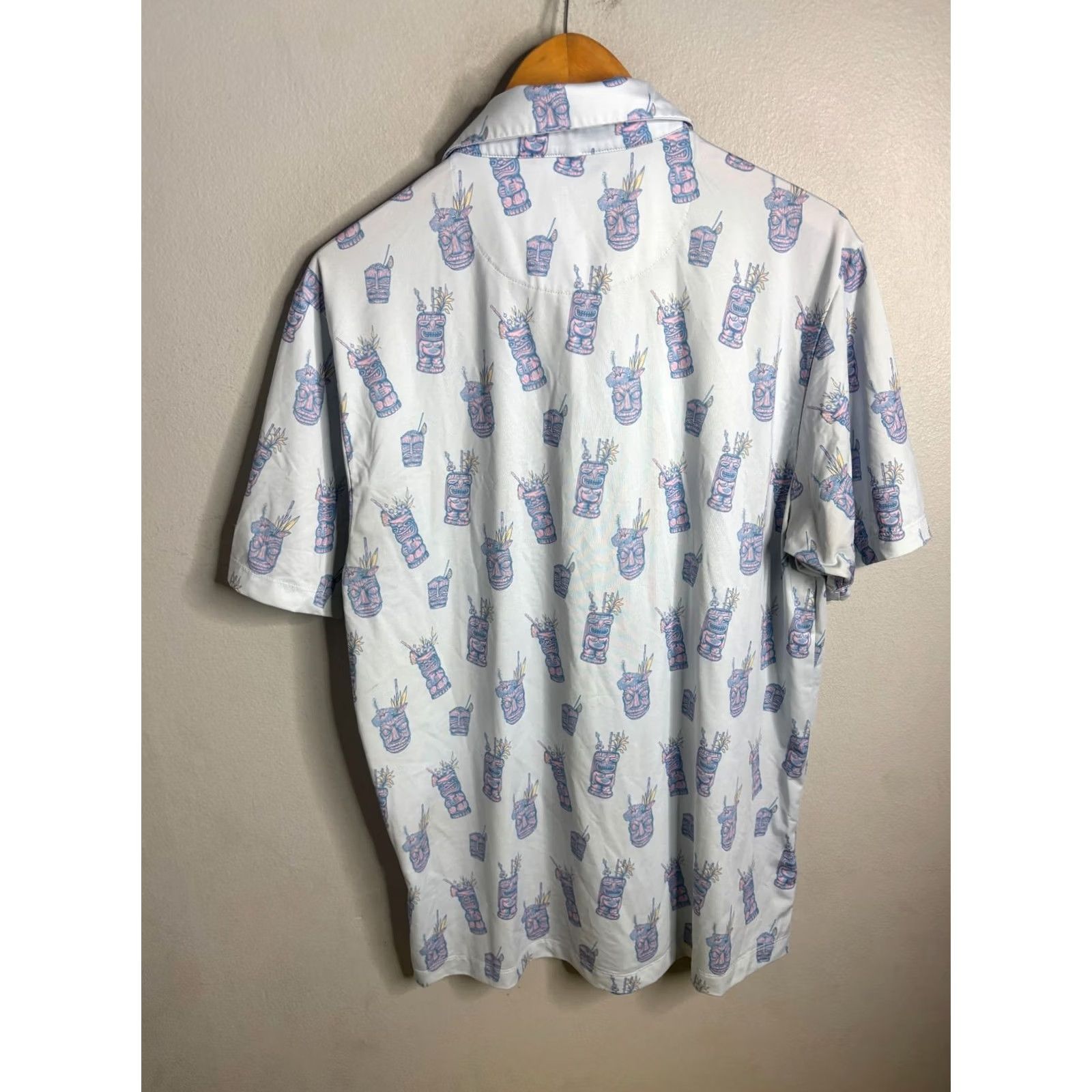 Vintage Bad Birdie Polo Shirt Mens Large Floral Tropical Golf Casual Size US L / EU 52-54 / 3 - 7 Thumbnail