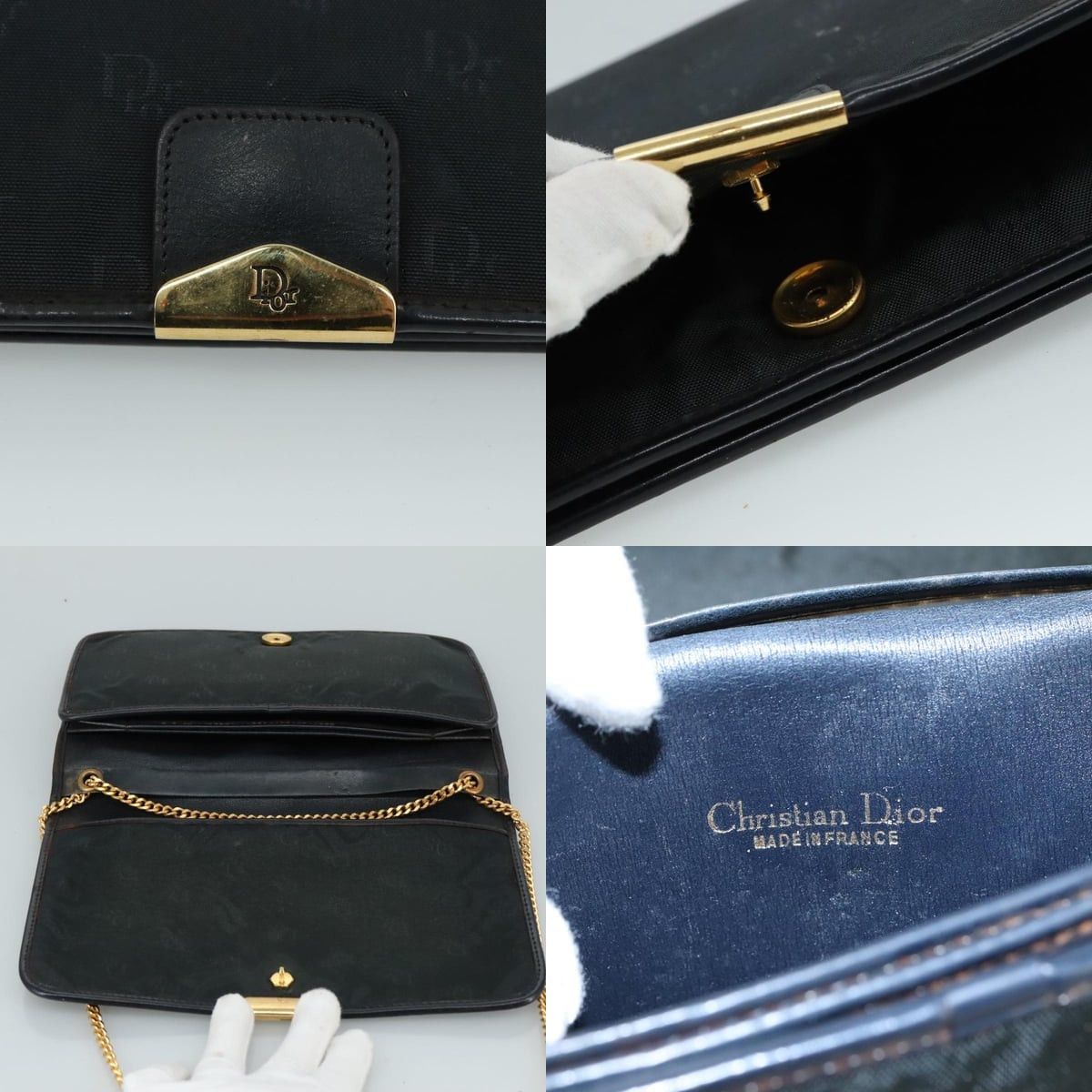 Dior DIOR Chain Shoulder Bag Nylon Navy Size ONE SIZE - 11 Thumbnail