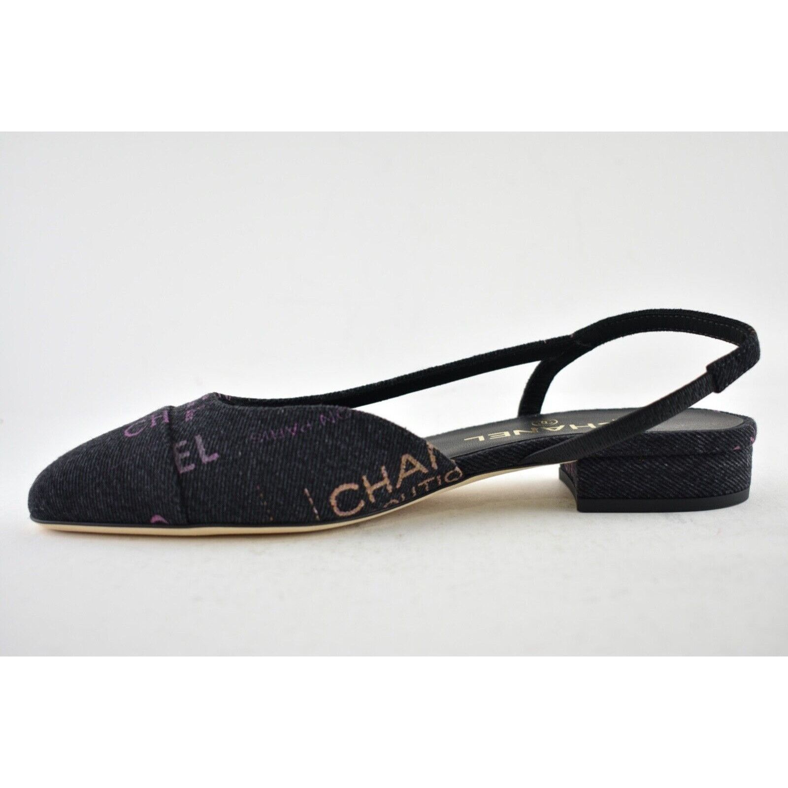 Chanel 22P Mademoiselle Coco Sling Denim Slingback Ballet Flat 37 Size US 7 / IT 37 - 9 Thumbnail