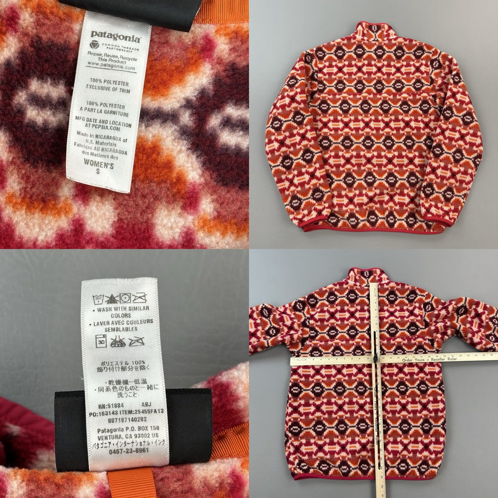 Patagonia Patagonia Synchilla Snap T Women's Small Aztec Southwestern Hiking Pullover Jacket Size S / US 4 / IT 40 - 8 Thumbnail