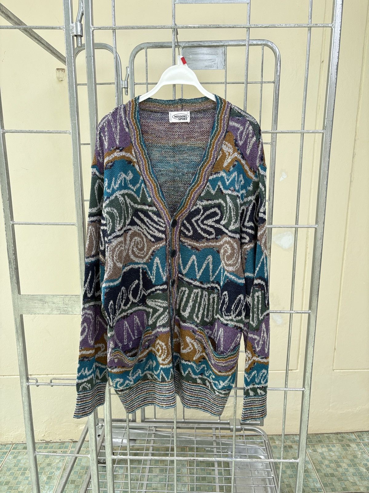 Missoni Missoni multicolor abstract knitted cardigan Size US M / EU 48-50 / 2 - 1 Thumbnail