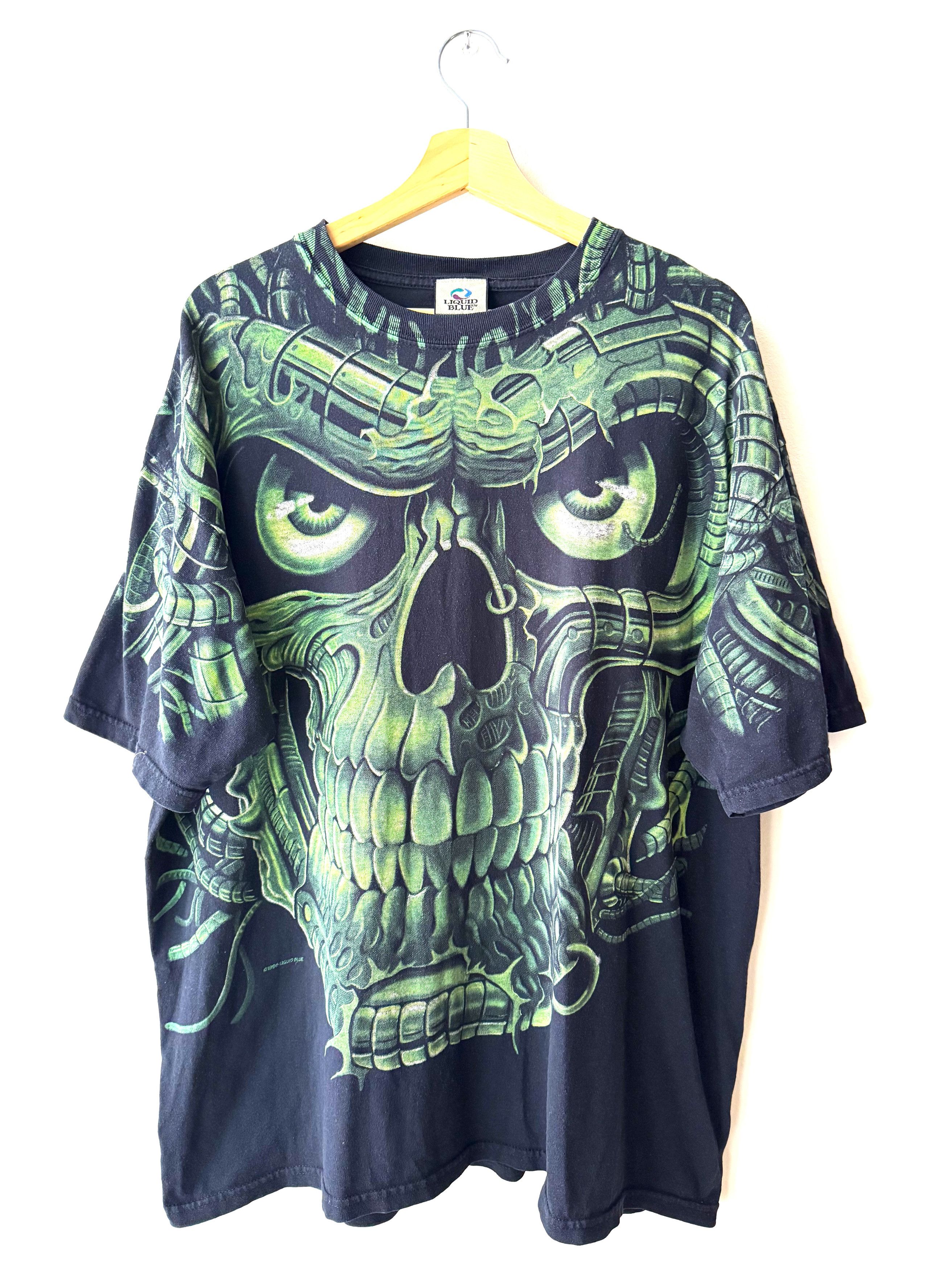 Liquid Blue Skull Pile Tee Shirt Supreme XL Liquid Blue Green