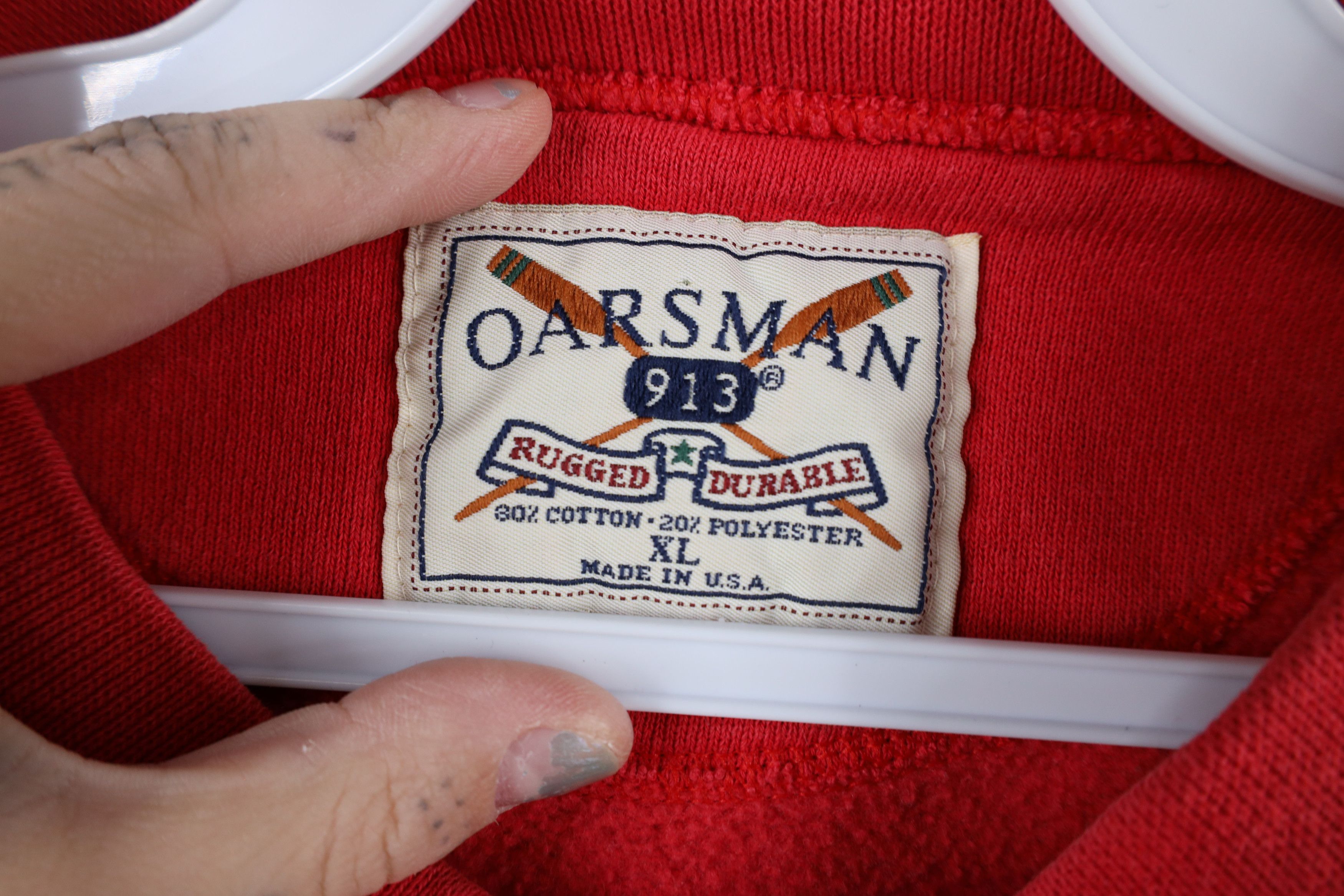 Vintage Vintage 90s Spell Out Champps Michigan Sweatshirt Red USA Size US XL / EU 56 / 4 - 11 Thumbnail