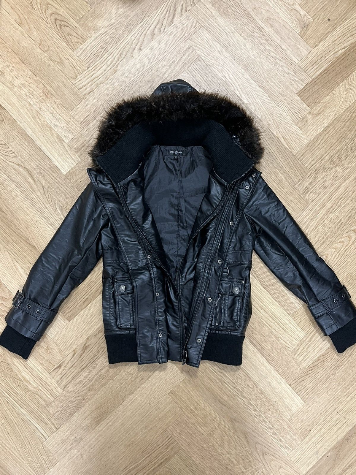 In The Attic double zipper Fur Jacket