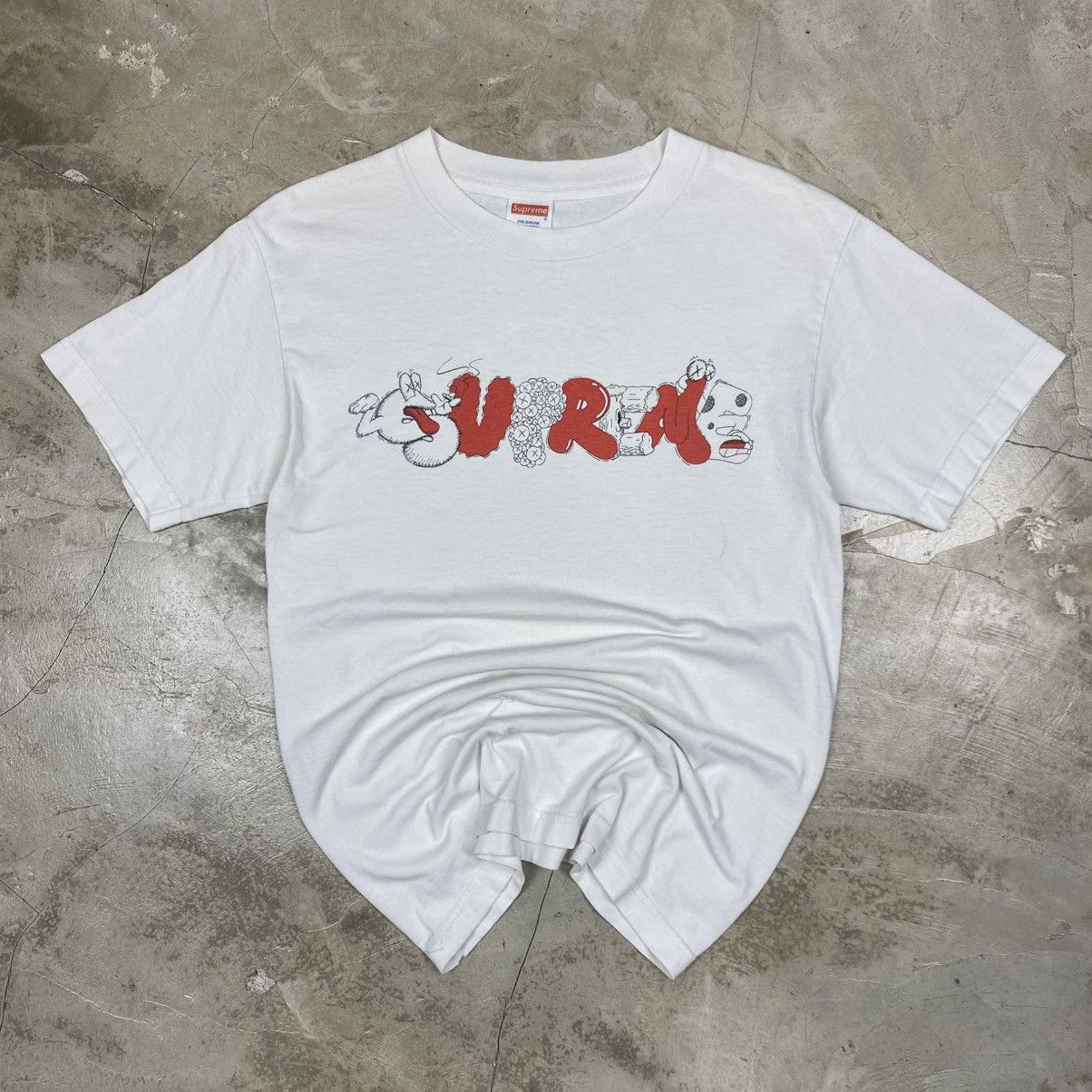 Supreme Supreme Kaws Chalk Logo Tee | Grailed