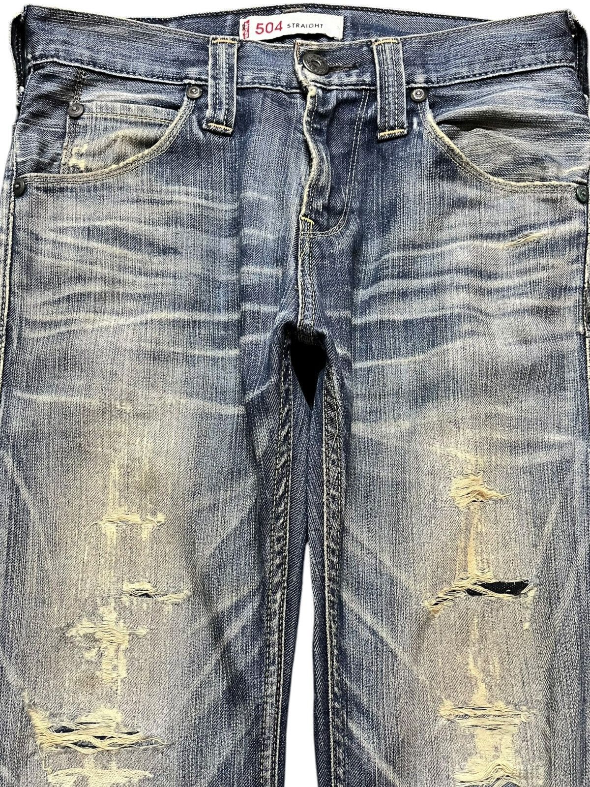 Levi's Vintage Clothing Vintage Levi’s 504 Ripped Grunge Distressed Denim Size US 29 - 2 Thumbnail