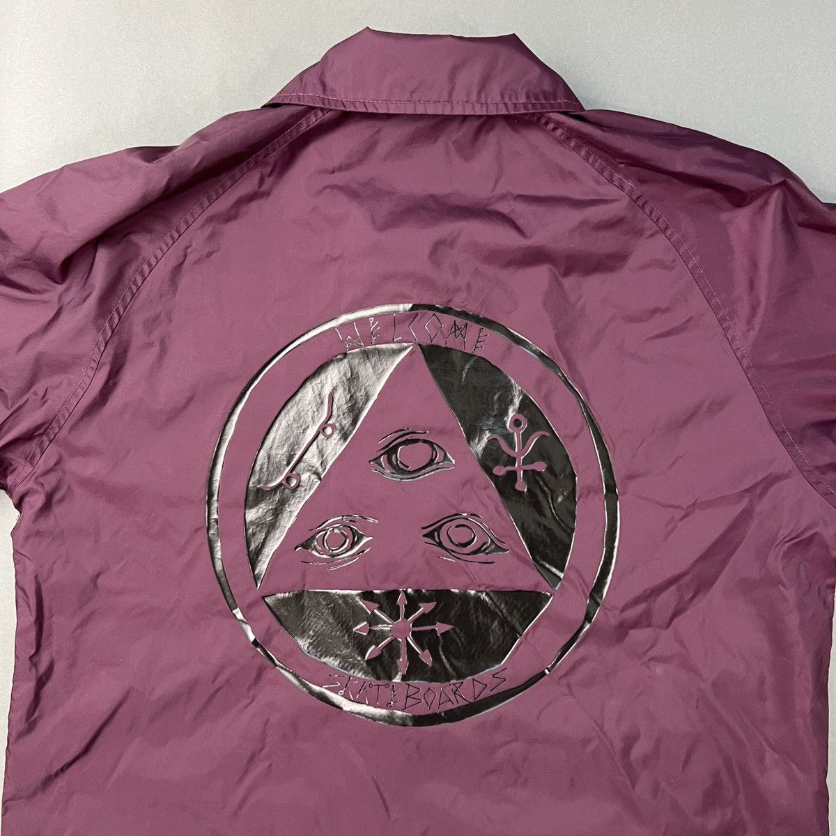 Designer × Welcome Skateboards WELCOME SKATEBOARDS Maroon Windbreaker Size US L / EU 52-54 / 3 - 6 Thumbnail
