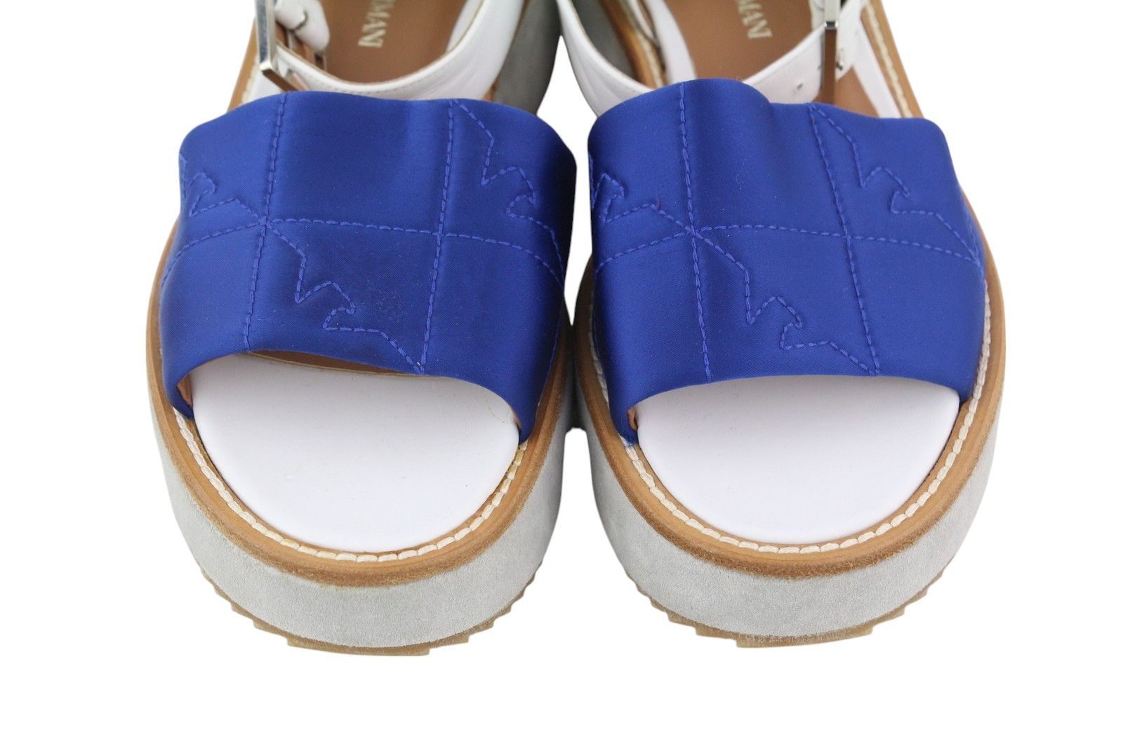Emporio Armani X3U092 EU37 Blue White Platform 84788 Size US 6 / IT 36 - 3 Thumbnail