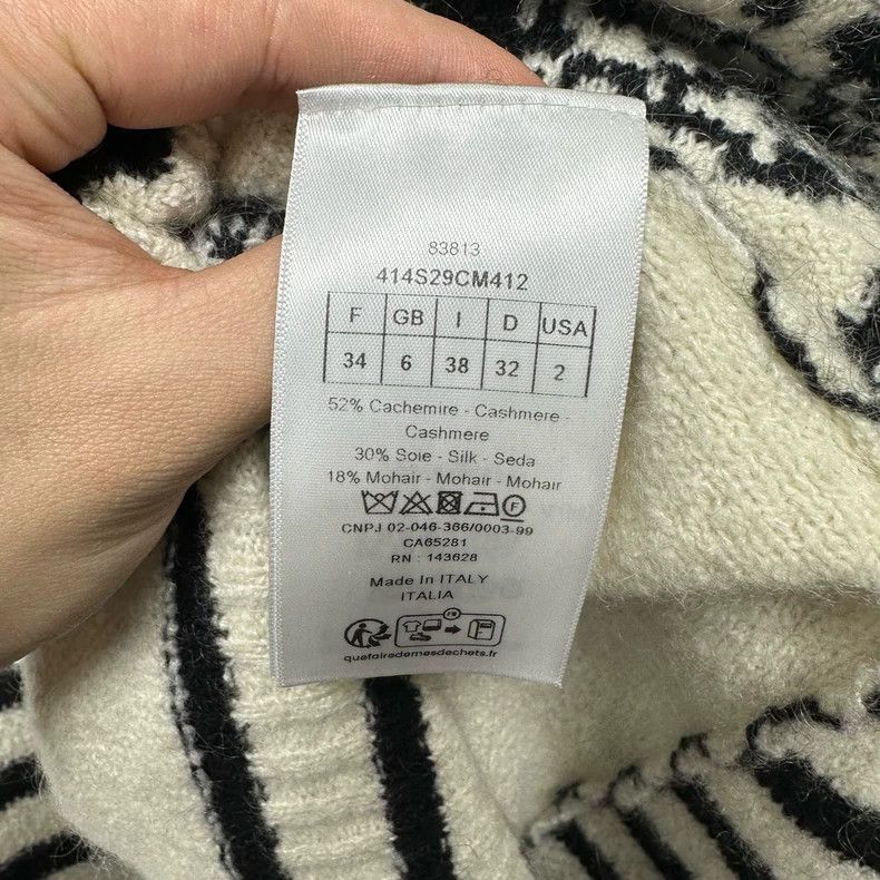 Dior Dior 24 new cashmere destroy butterfly knitted sweater Size XXS / US 00 / IT 34 - 4 Thumbnail