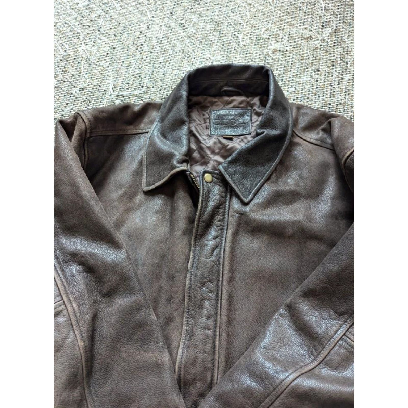 Cherokee VINTAGE motorcycle jacket MEN XL Leather PATINA brown 1990s Y2K Patina Motorcycle Jacket Mens XL Brown Leather 1990s Vintage Size US XL / EU 56 / 4 - 7 Thumbnail