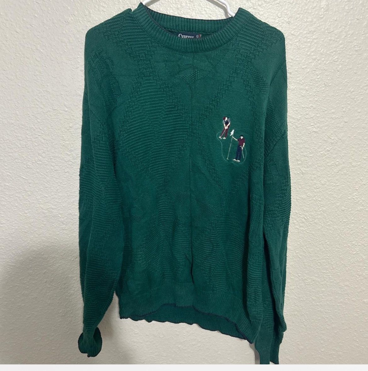 Other Vintage Cypress Links Golf Sweater Green Knit Crewneck Size US L / EU 52-54 / 3 - 1 Thumbnail