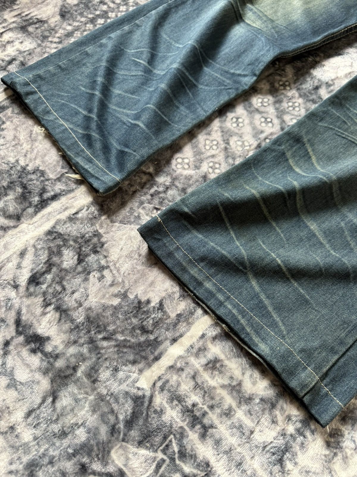 Japanese Brand Vomanie Japan Patch Work Frayed Details Baggy Fit Jeans Size US 32 / EU 48 - 5 Thumbnail