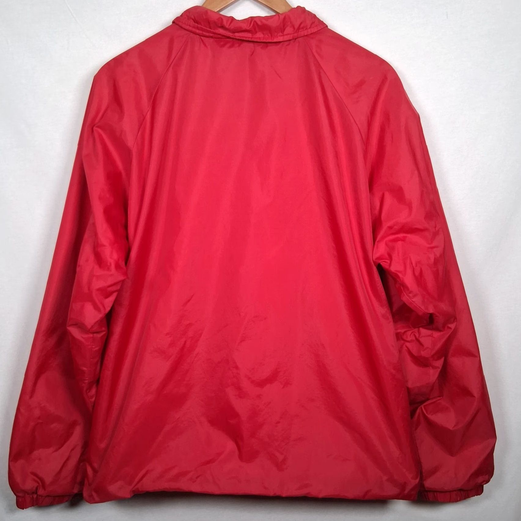 Walmart VINTAGE Wal Mart Accident Free Jacket L Red Coach Sporty Snap Employee Lightweight READ Size US L / EU 52-54 / 3 - 3 Thumbnail