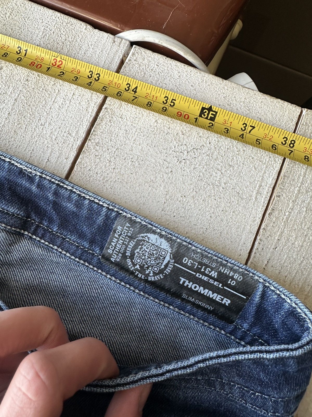 Diesel 🚨 RARE DIESEL MEN DENIM JEANS AVANT GARDE IFSIXWASNINE Y2K Size US 31 - 7 Thumbnail