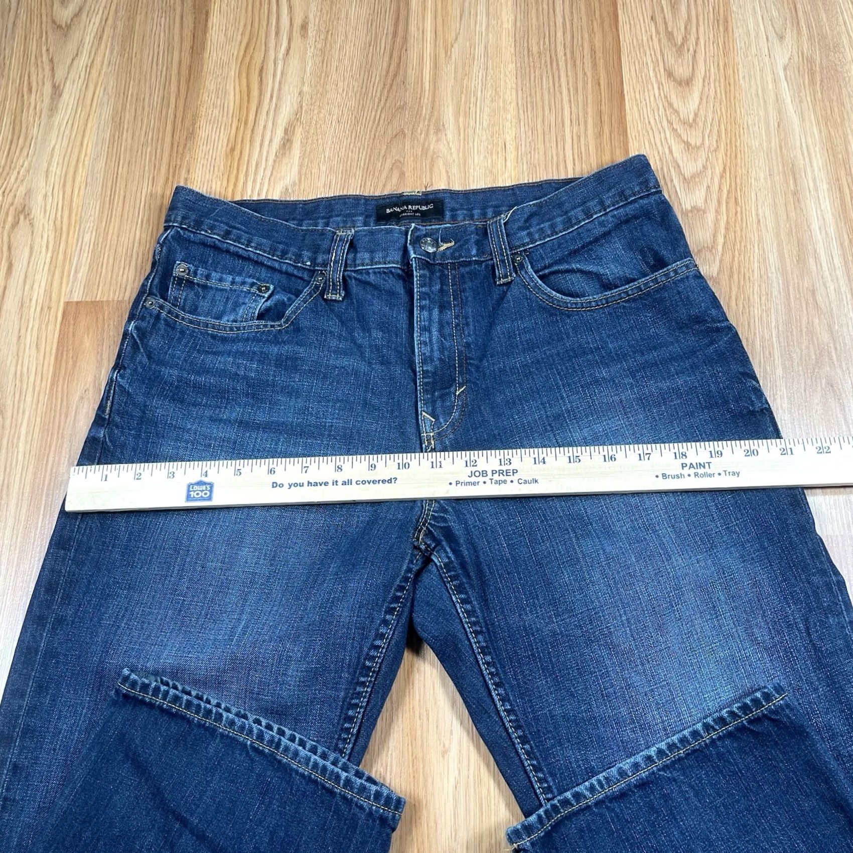 Banana Republic Banana Republic Jeans Mens Straight Leg Blue Denim Pants 100% Cotton 33Wx28L Size US 33 - 5 Thumbnail