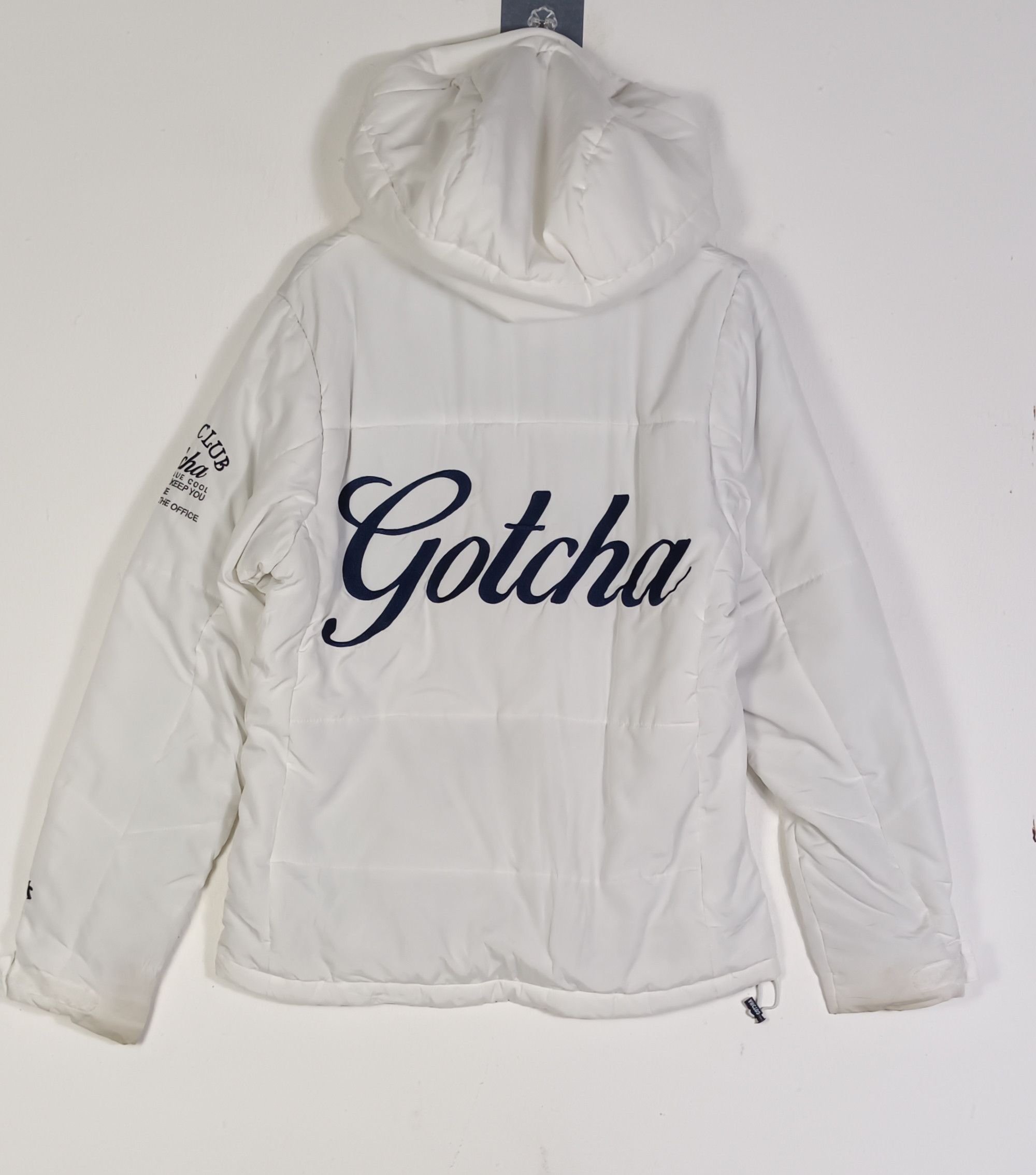 Gotcha GOTCHA Big Spell Out Puffer Hoodie Jacket Size US M / EU 48-50 / 2 - 1 Thumbnail
