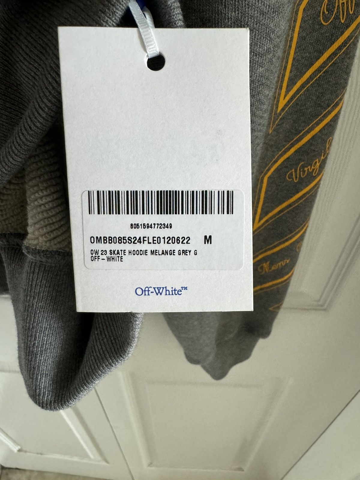 Off-White Off-White Virgil Abloh Men's Gray Hoodie Size US M / EU 48-50 / 2 - 7 Thumbnail