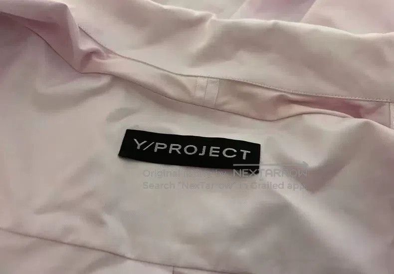 Y/Project Y/PROJECT Size M Pink and white stitching short-sleeved shi Size US M / EU 48-50 / 2 - 4 Thumbnail