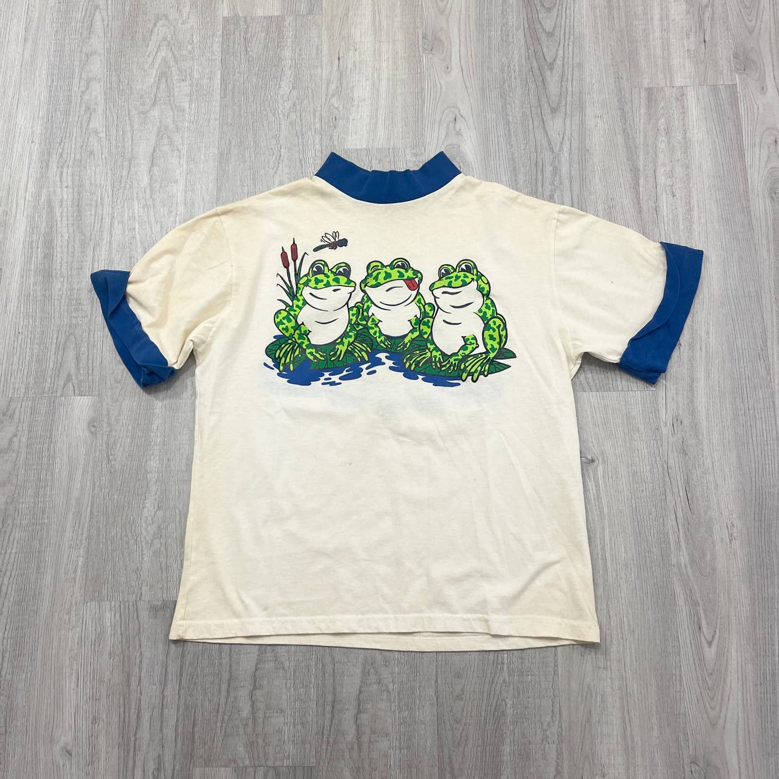 Vintage VINTAGE 1980s Frog Toad Trio Double Sided Shirt | Grailed