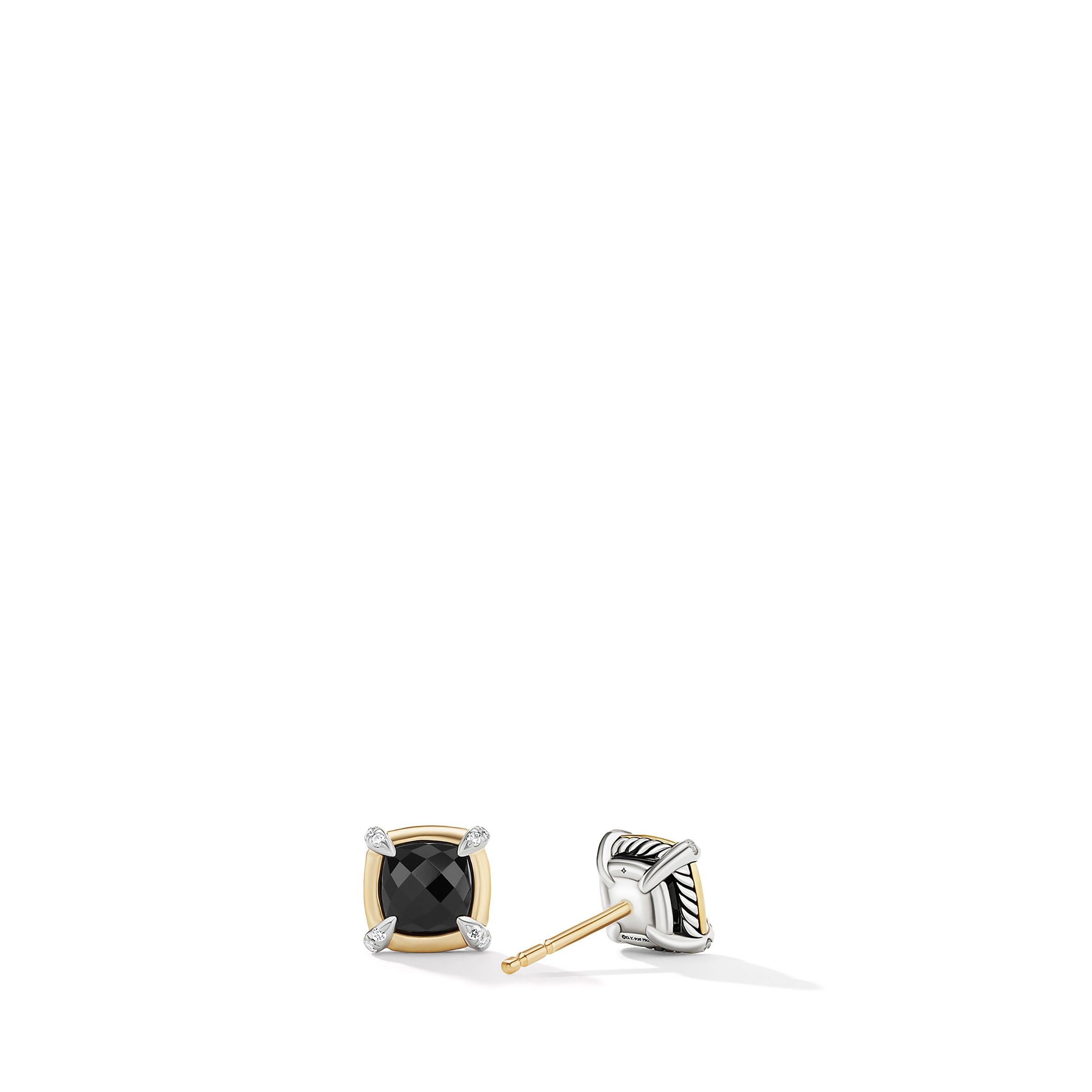 David Yurman o1w1db10525 E17115D Earrings in Silver with 18K Yellow Gold Size ONE SIZE - 2 Thumbnail