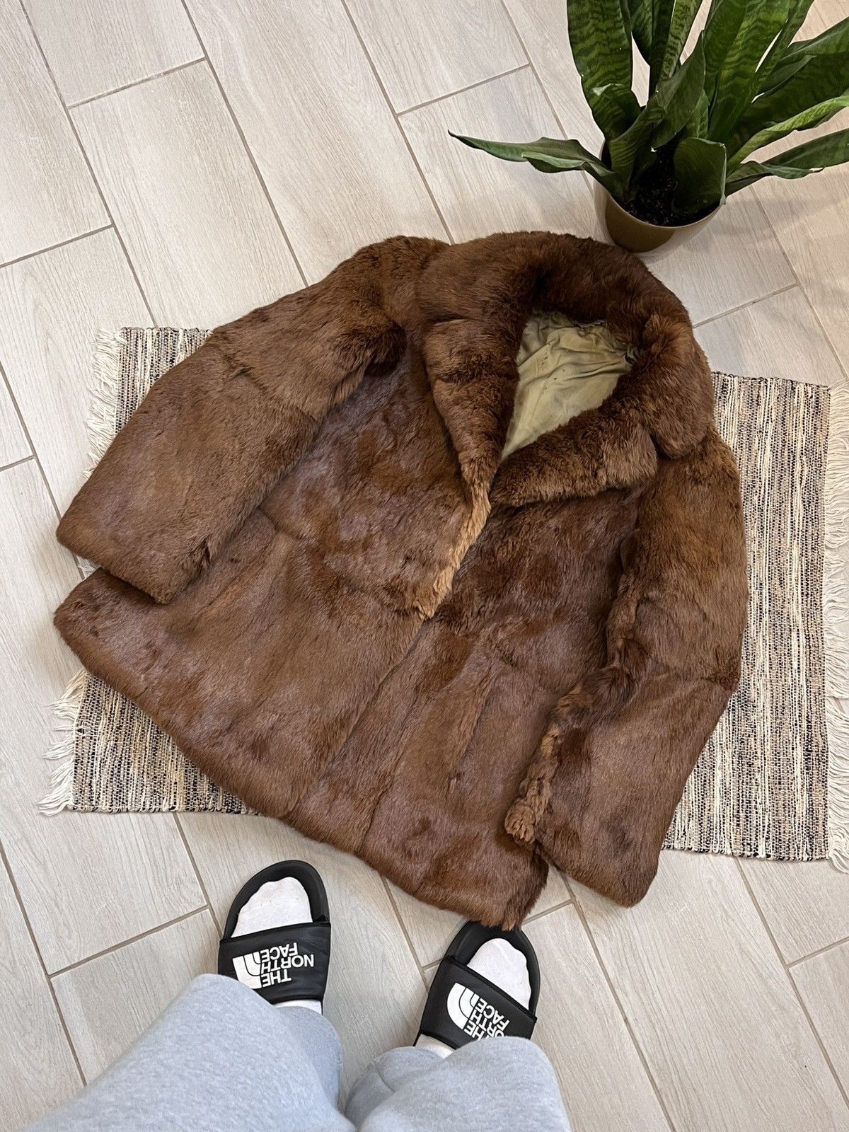 Vintage Hype Vintage Real Fur Jacket Brown Coats Avantgarde retro Size L / US 10 / IT 46 - 2 Thumbnail