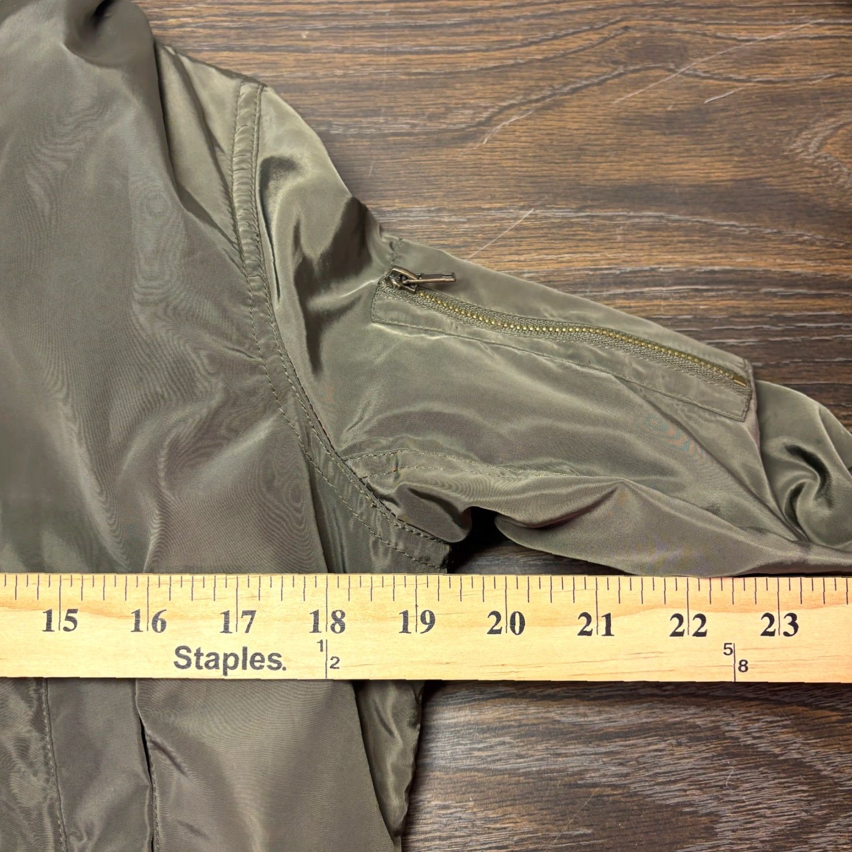 AQUA Aqua Bomber Jacket Womens Medium Olive Green Full Zip Casual Outdoor Jacket Size M / US 6-8 / IT 42-44 - 6 Thumbnail