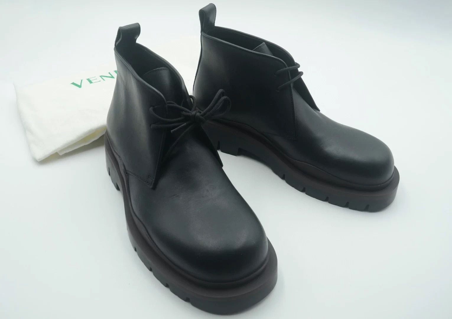 Bottega Veneta BV Men's Black Platform Short Boots Size US 8.5 / EU 41-42 - 1 Thumbnail