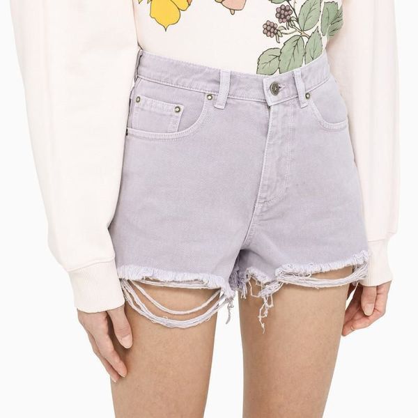 Golden Goose o1y0725 Denim Short in Lilac Size 26" / US 2 / IT 38 - 2 Thumbnail