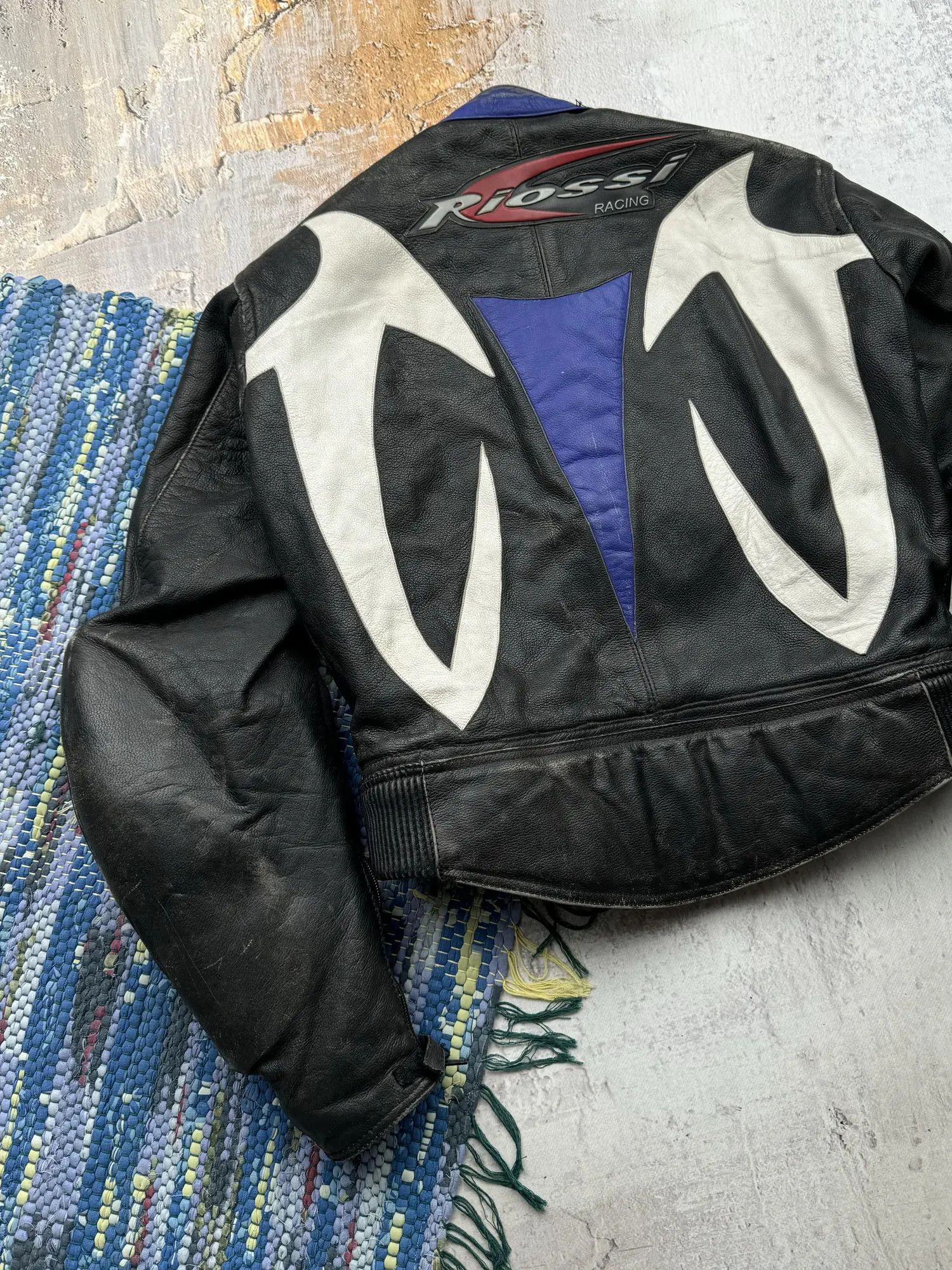 Vintage Riossi Racing Vintage Leather Moto Jacket A732D15(351) Size US M / EU 48-50 / 2 - 12 Thumbnail