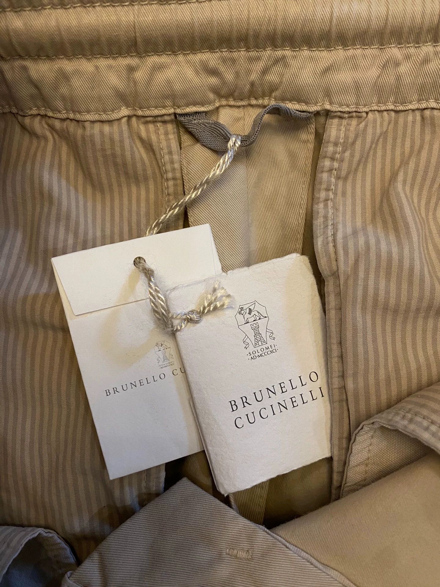 Brunello Cucinelli BC Luxury Sea Island Cotton Elastic Waist Work Shorts Size US 32 / EU 48 - 5 Thumbnail