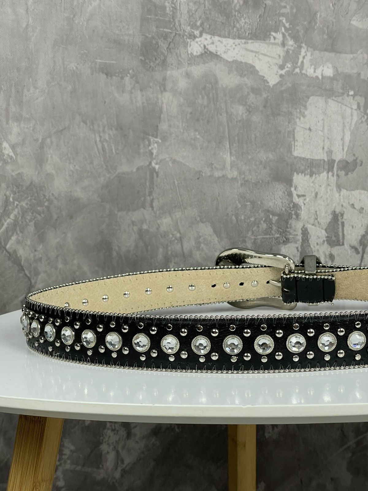 20471120 × Hysteric Glamour × Japanese Brand Y2K Crazy Rhinestones Glamour Bb Simons Style Belt Size ONE SIZE - 7 Thumbnail