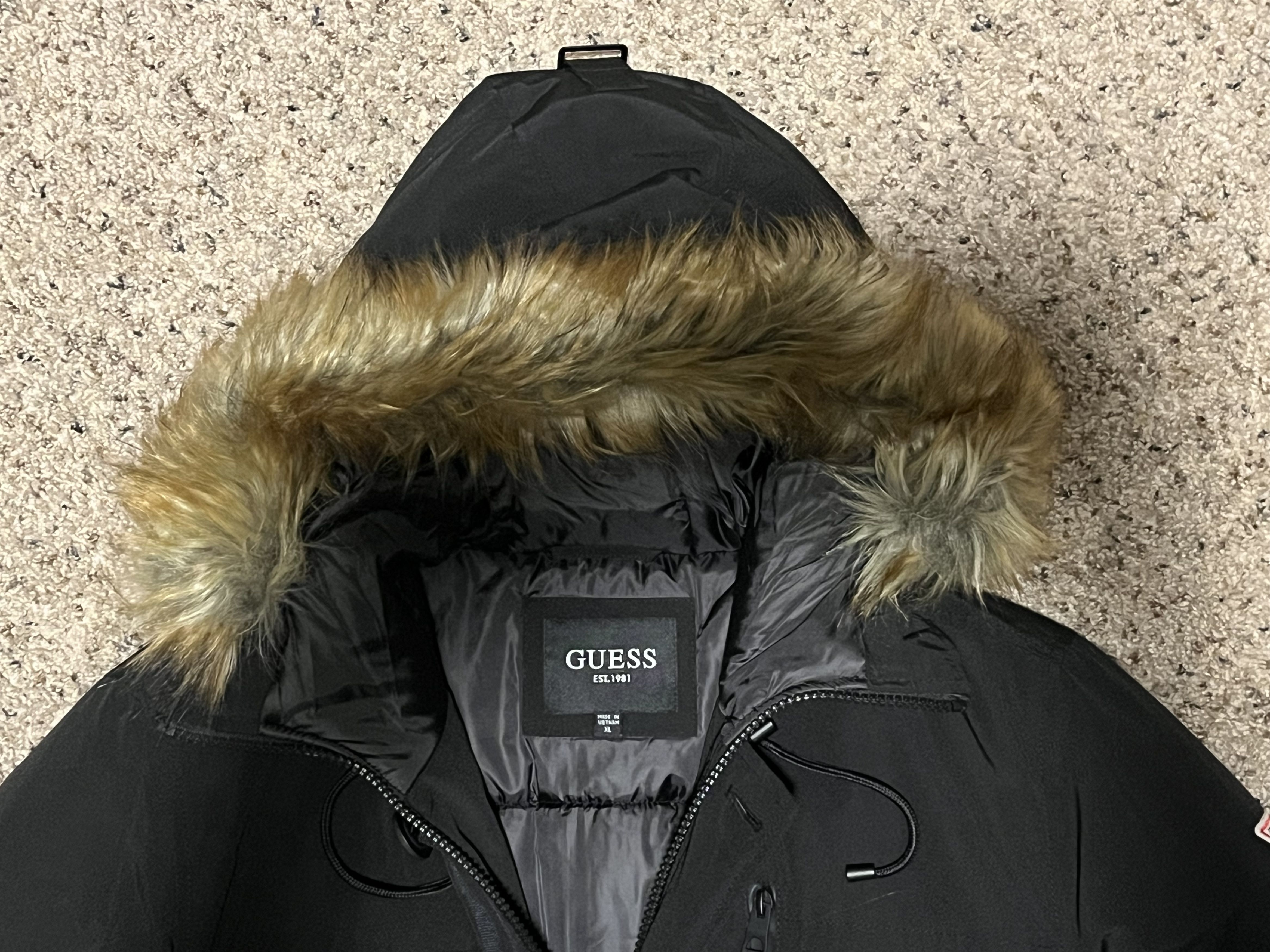 Guess GUESS Faux-Fur Trim Hooded Snorkel Parka Coat Size XL Size US XL / EU 56 / 4 - 4 Thumbnail