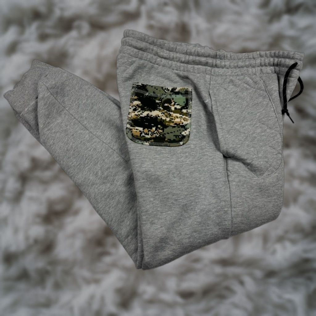 Nike Tech Fleece Jogger Pants Mens M Gray Camouflage Pocket Athletic Wear Style: Jogger