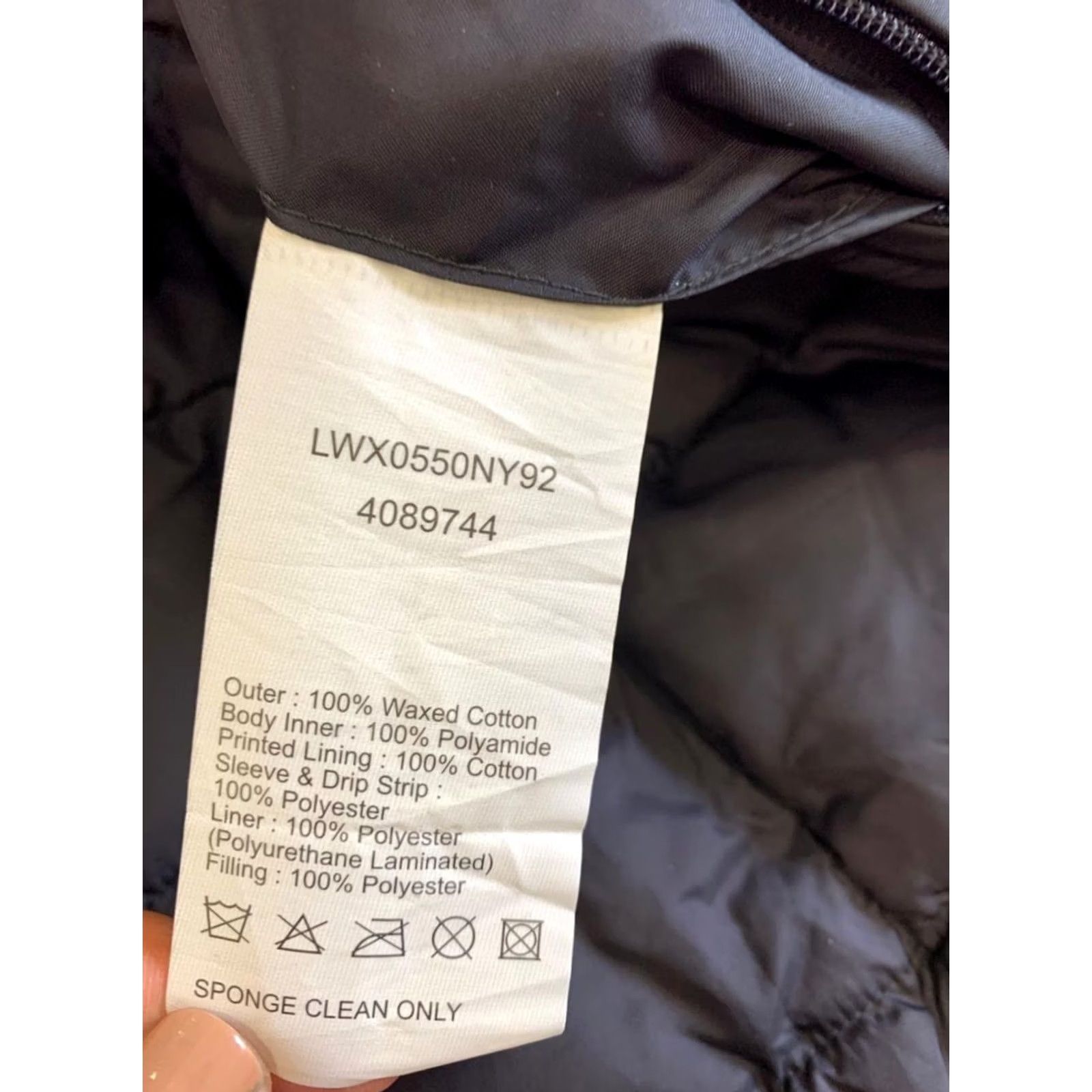 Barbour Barbour Jacket Women’s Navy Belted FibreDown Waxed Cotton Quilted 6 Size M / US 6-8 / IT 42-44 - 7 Thumbnail