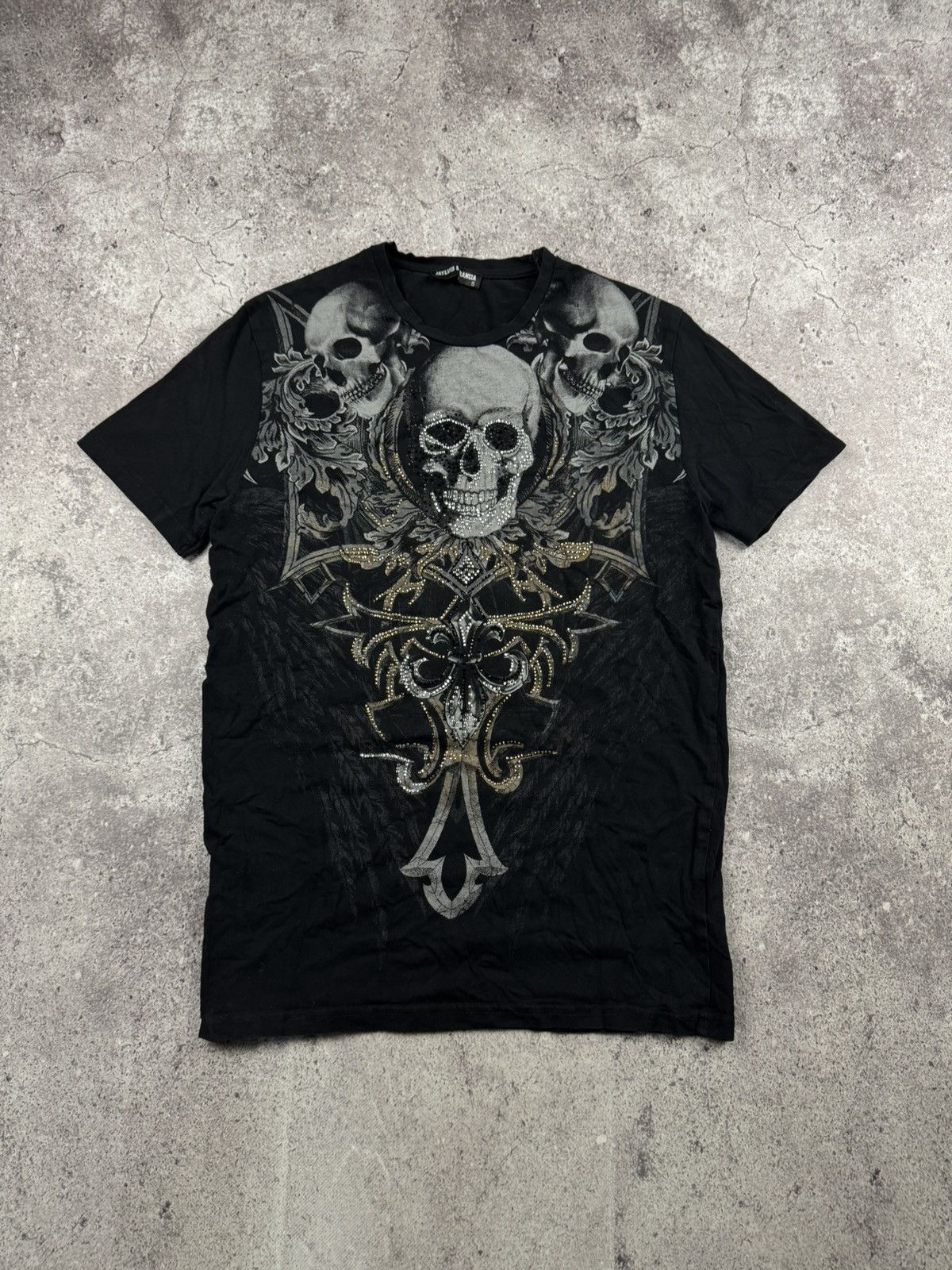 Japanese Brand Vintage Y2K Affliction Style Skull Grunge T Shirt Japanesse Size US S / EU 44-46 / 1 - 1 Thumbnail