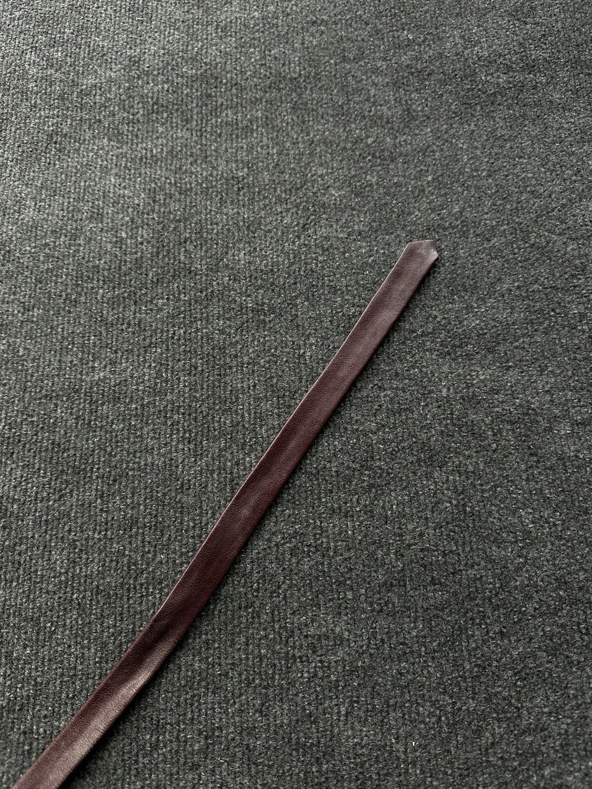 Other 🚨 LEATHER BURGUNDY ITALY TIE LUXURY VNTG RARE OLD MONEY Size ONE SIZE - 9 Thumbnail