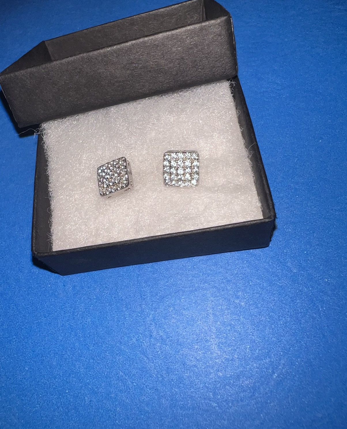 Other MOISSANITE SQUARE BLING EARRINGS Size ONE SIZE - 1 Thumbnail