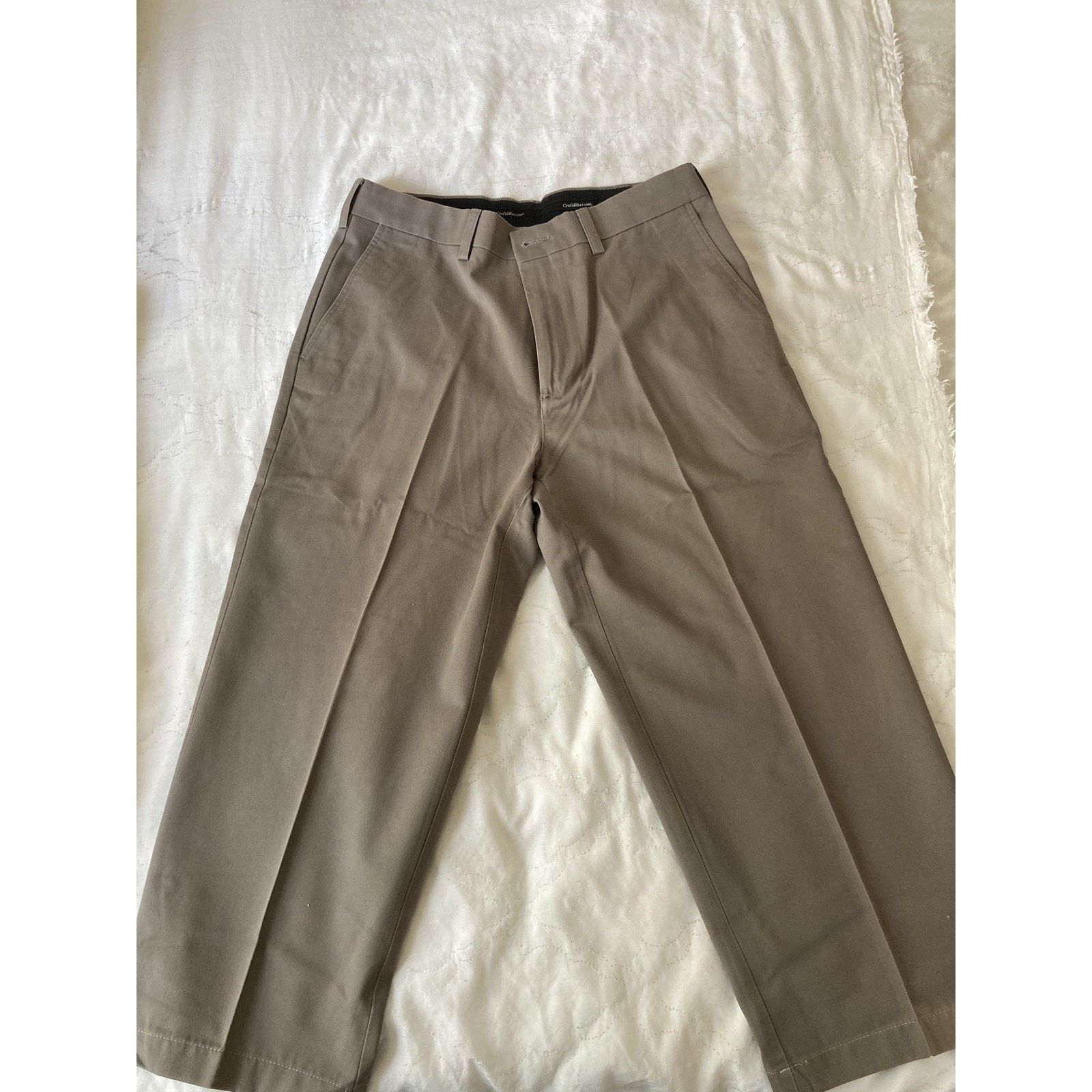 Croft & Barrow Men's Croft & Barrow Business or Work Dress Pants Gray 32x30 Size US 32 / EU 48 - 1 Thumbnail