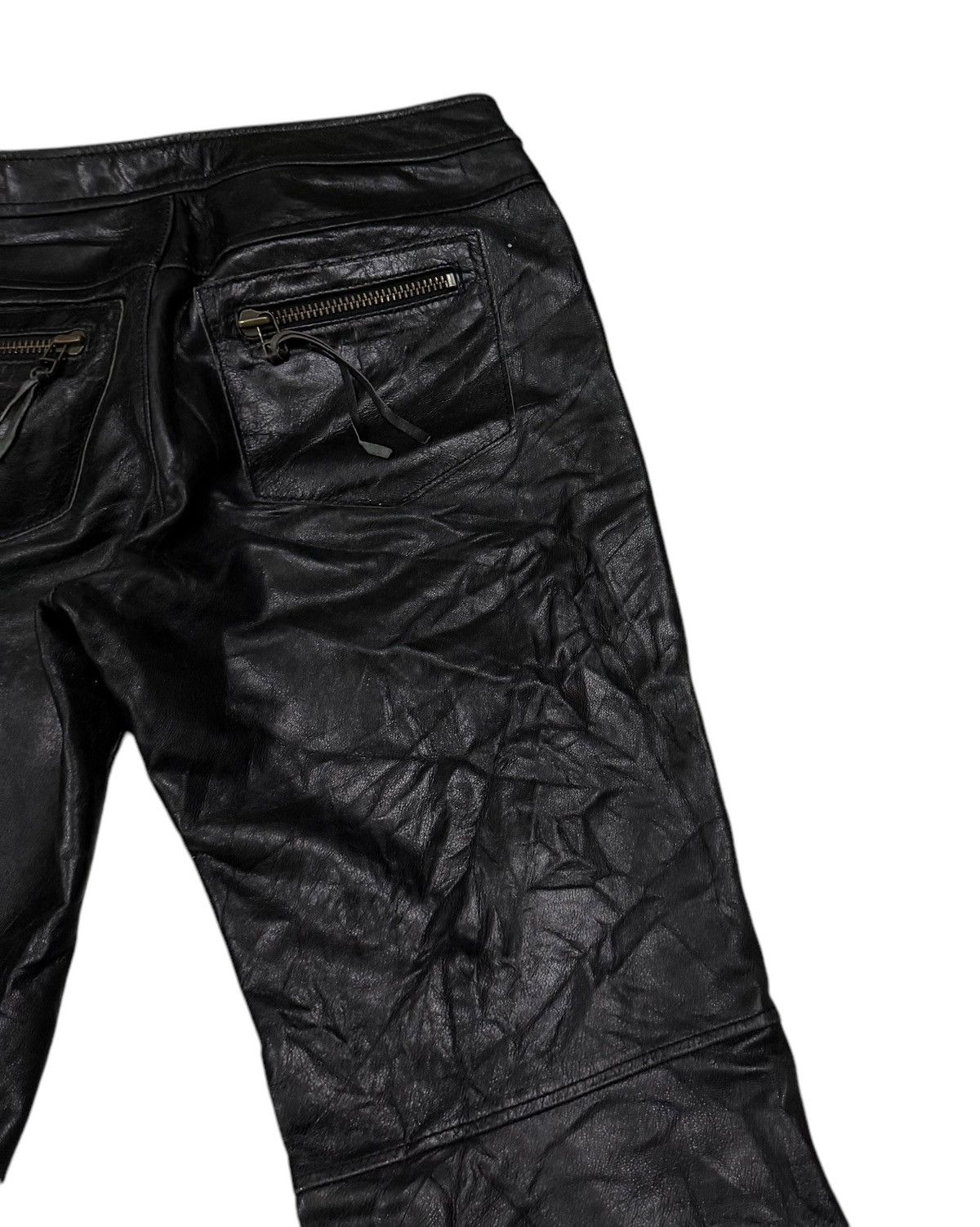 Hysteric Glamour × Le Grande Bleu (L.G.B.) × Leather Vintage Et Vous Bootcut Seditionaries Sheepskin Leather Pant Size 27" / US 4 / IT 40 - 10 Thumbnail
