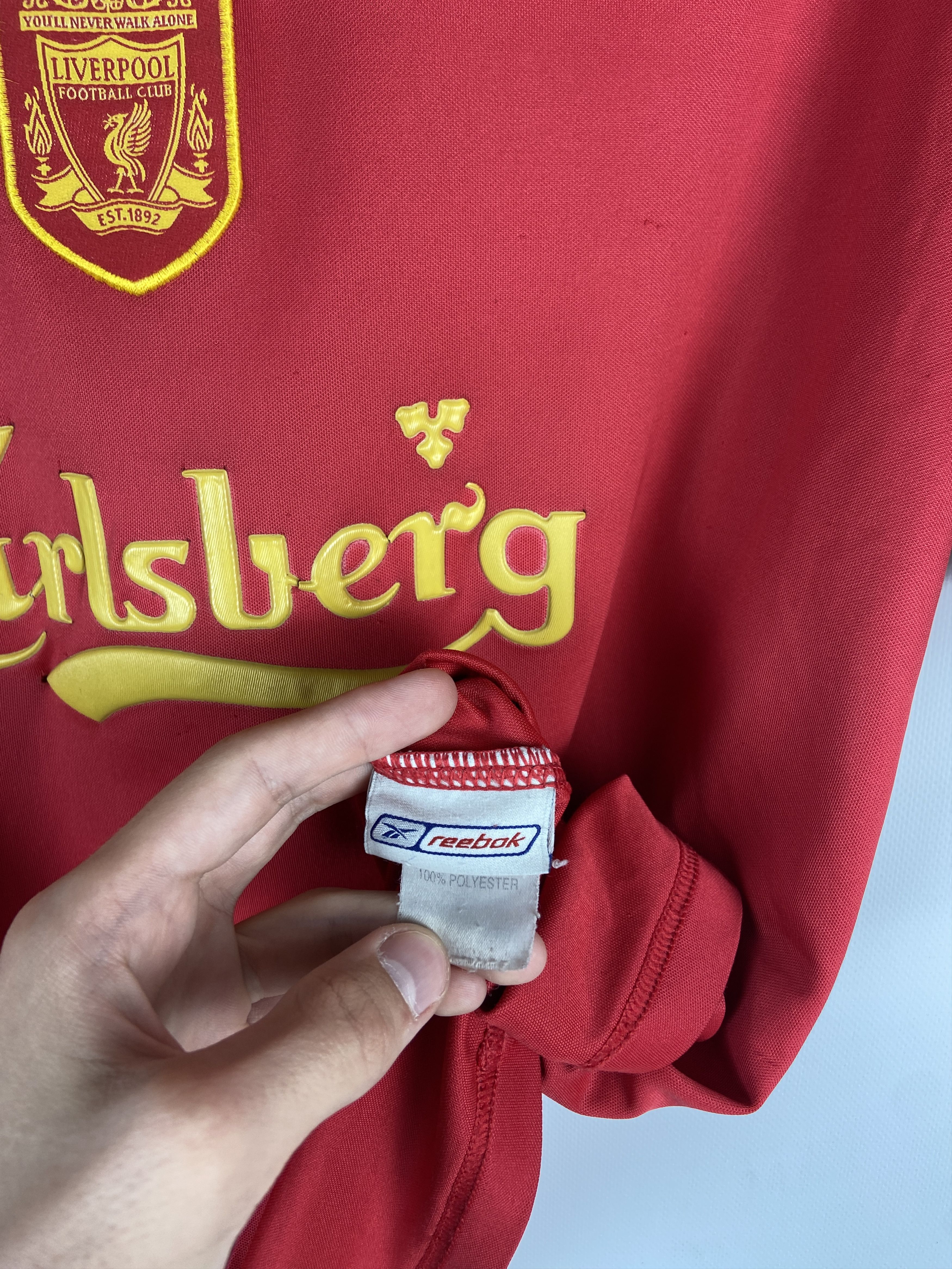 Reebok Liverpool Reebok soccer jersey carlsberg vintage Size US XL / EU 56 / 4 - 7 Thumbnail