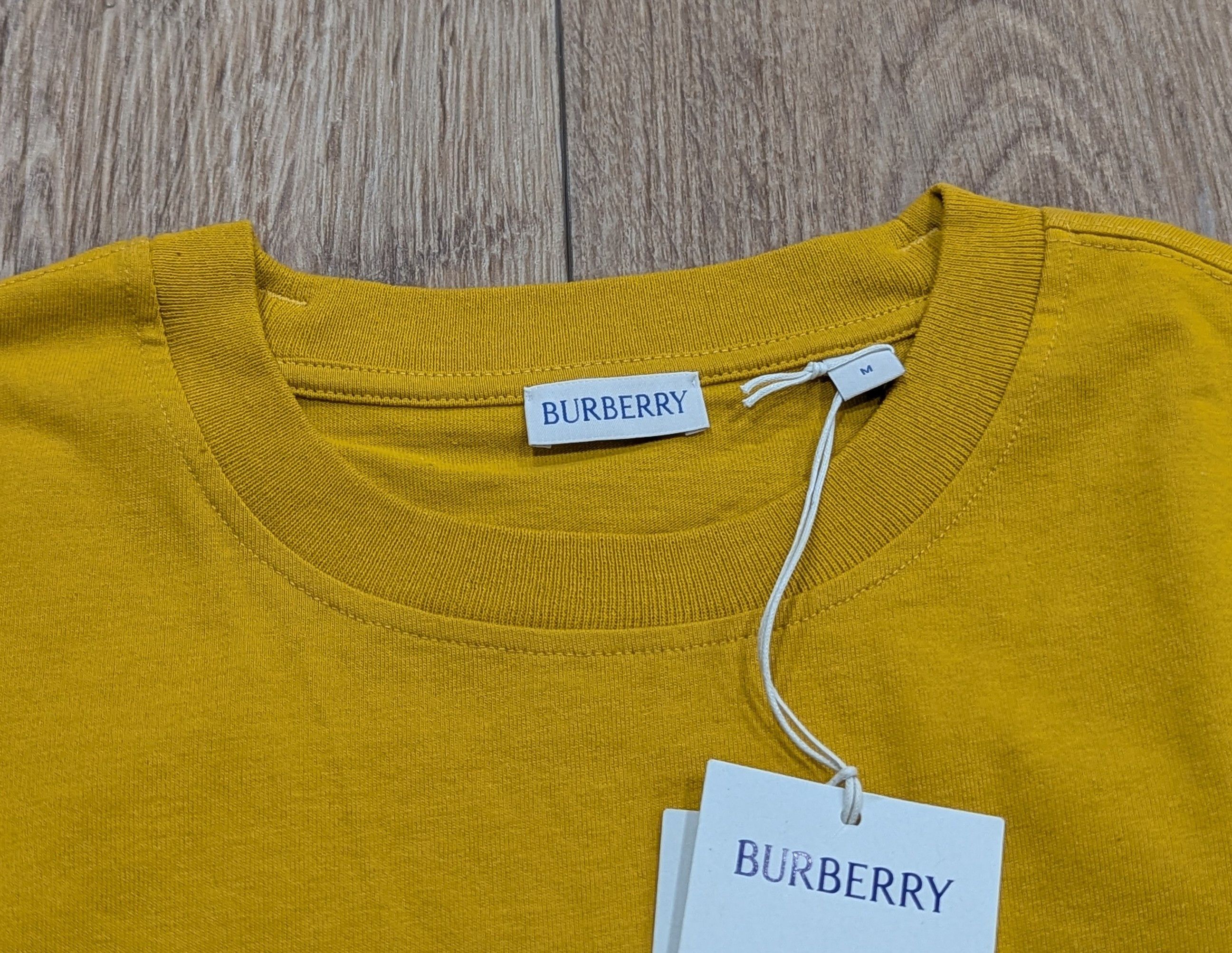 Burberry Burberry Paneled Fine Knit Cotton T-Shirt Jumper Gold Medium Size US M / EU 48-50 / 2 - 2 Thumbnail