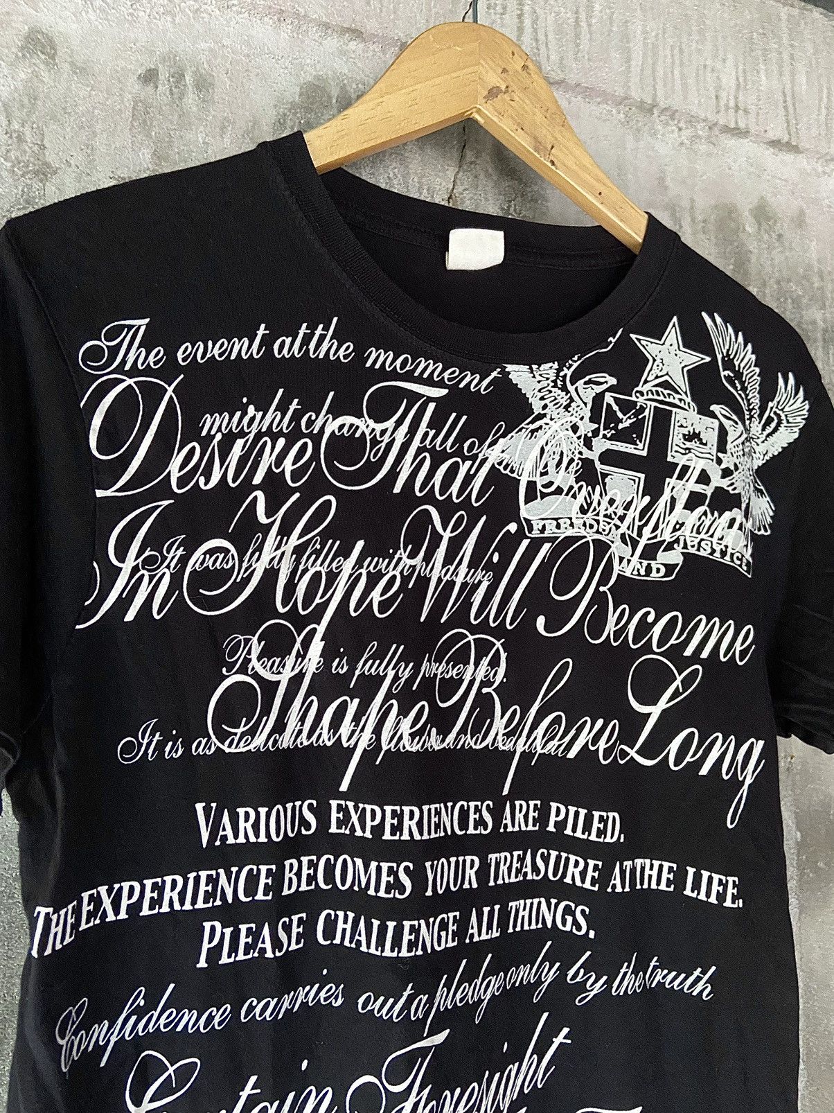 20471120 DESIRE THAT IN HOPE WILL BECOME SHAPE BEFORE LONG TEE Size US M / EU 48-50 / 2 - 2 Thumbnail