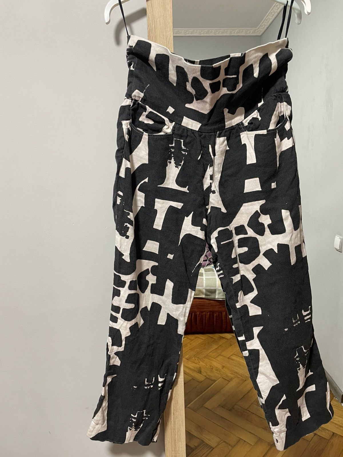 Isabel Marant Vintage pants Isabel Marant Monochrome Printed Cotton Size 26" / US 2 / IT 38 - 4 Thumbnail