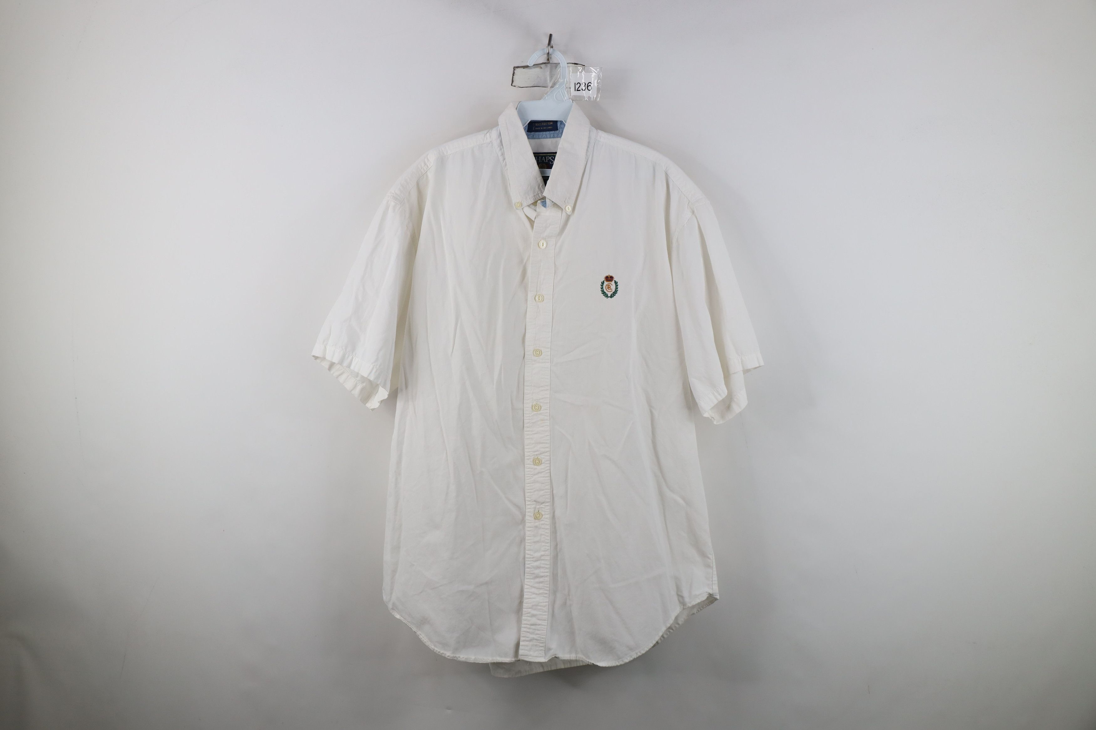 Ralph Lauren Vintage 90s Chaps Ralph Lauren Short Sleeve Collared Shirt Size US L / EU 52-54 / 3 - 1 Thumbnail