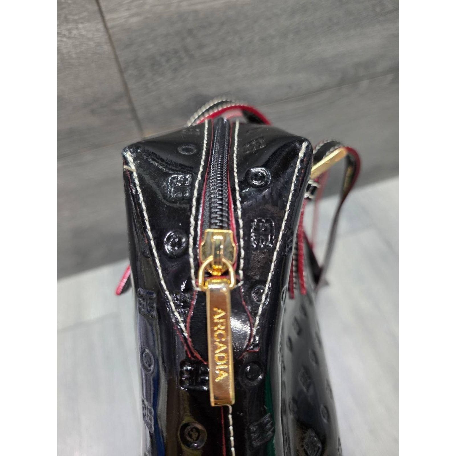Base London Arcadia Vintage Aria Black Patent Shoulder Bag B000439 Size ONE SIZE - 7 Thumbnail